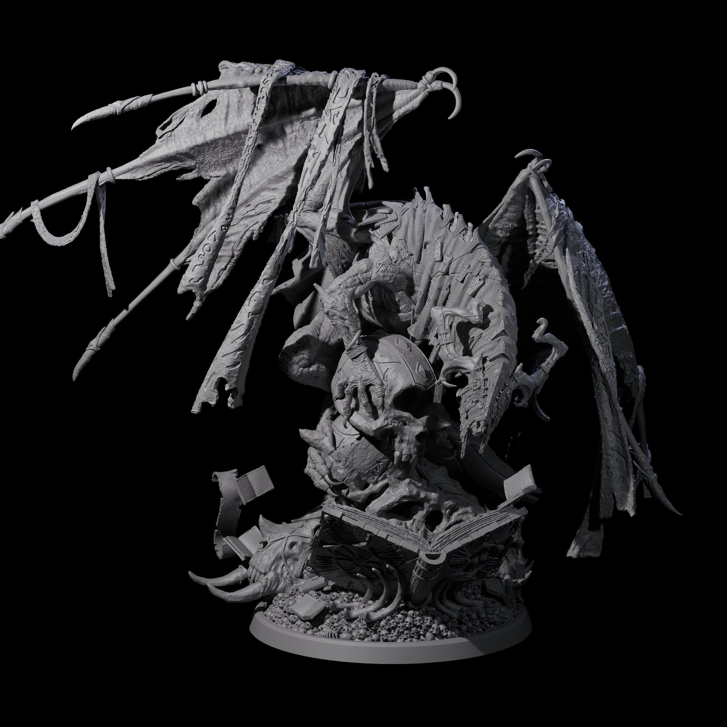 Tome Dragon - Horder of Knowledge Miniature for Dungeons and Dragons, Pathfinder or other TTRPGs