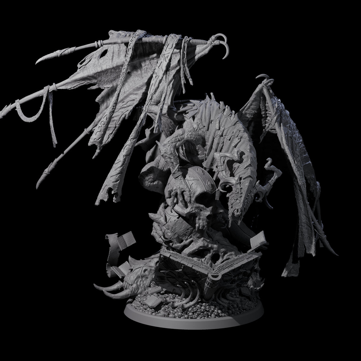 Tome Dragon - Horder of Knowledge Miniature for Dungeons and Dragons, Pathfinder or other TTRPGs