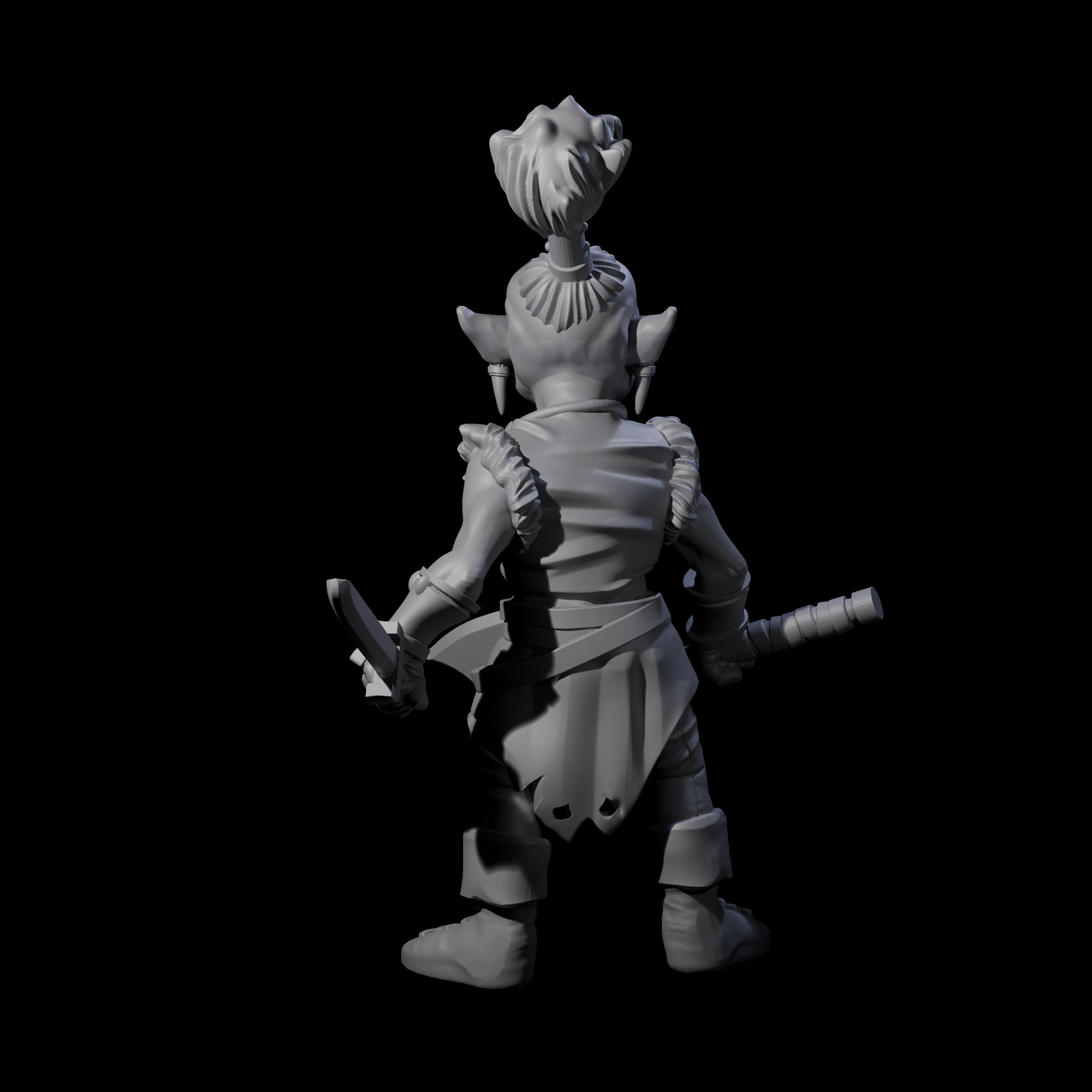 Tooled Up Goblin Barbarian Miniature for Dungeons and Dragons, Pathfinder or other TTRPGs