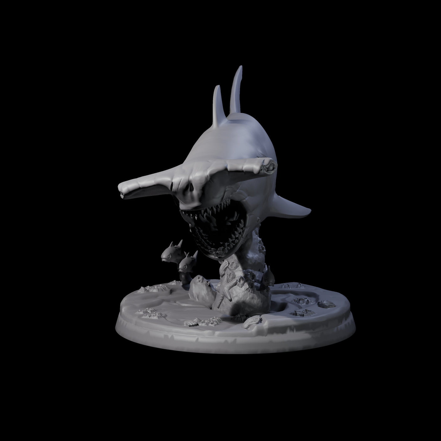 Toothy Giant Shark C Miniature for Dungeons and Dragons, Pathfinder or other TTRPGs