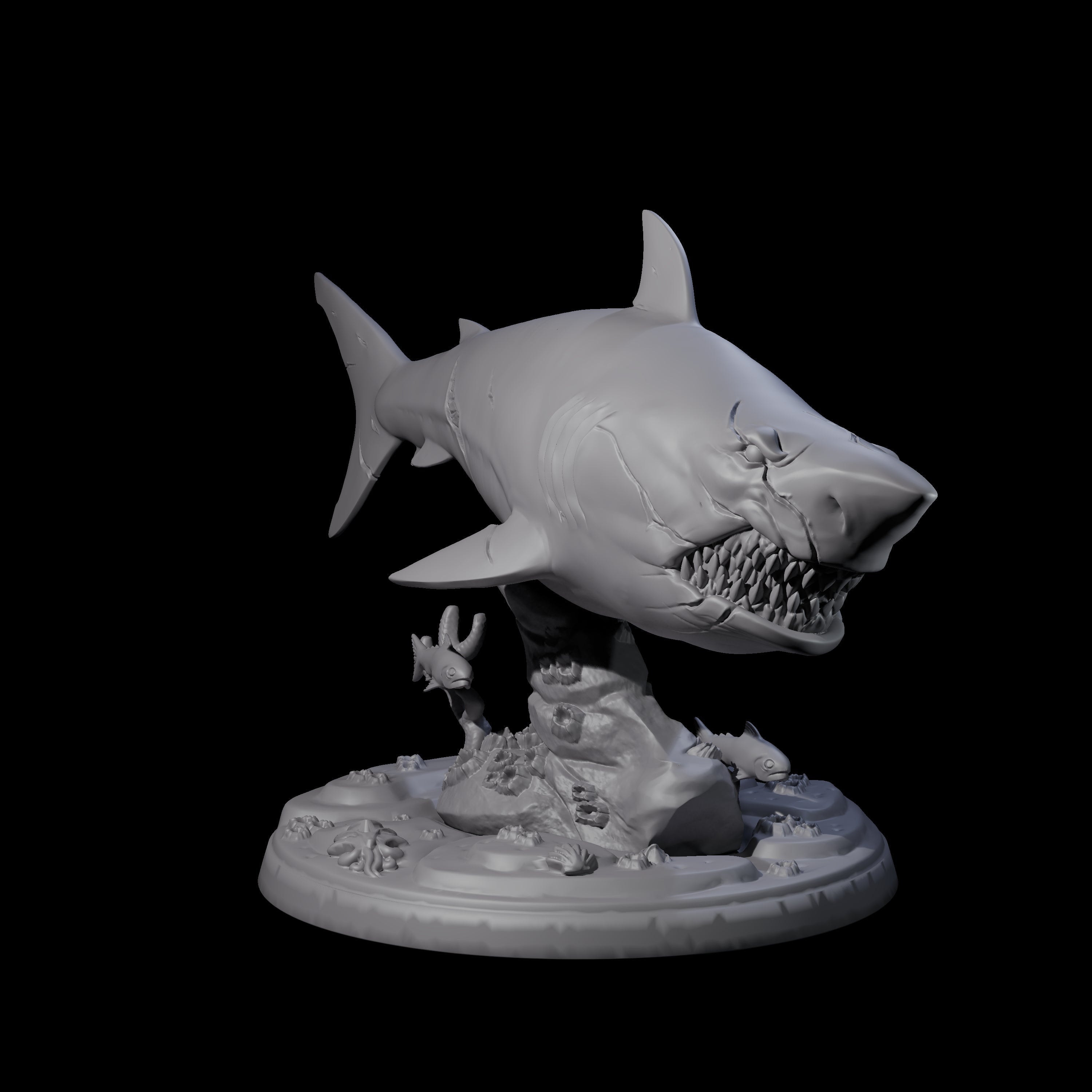 Toothy Giant Shark D Miniature for Dungeons and Dragons, Pathfinder or other TTRPGs