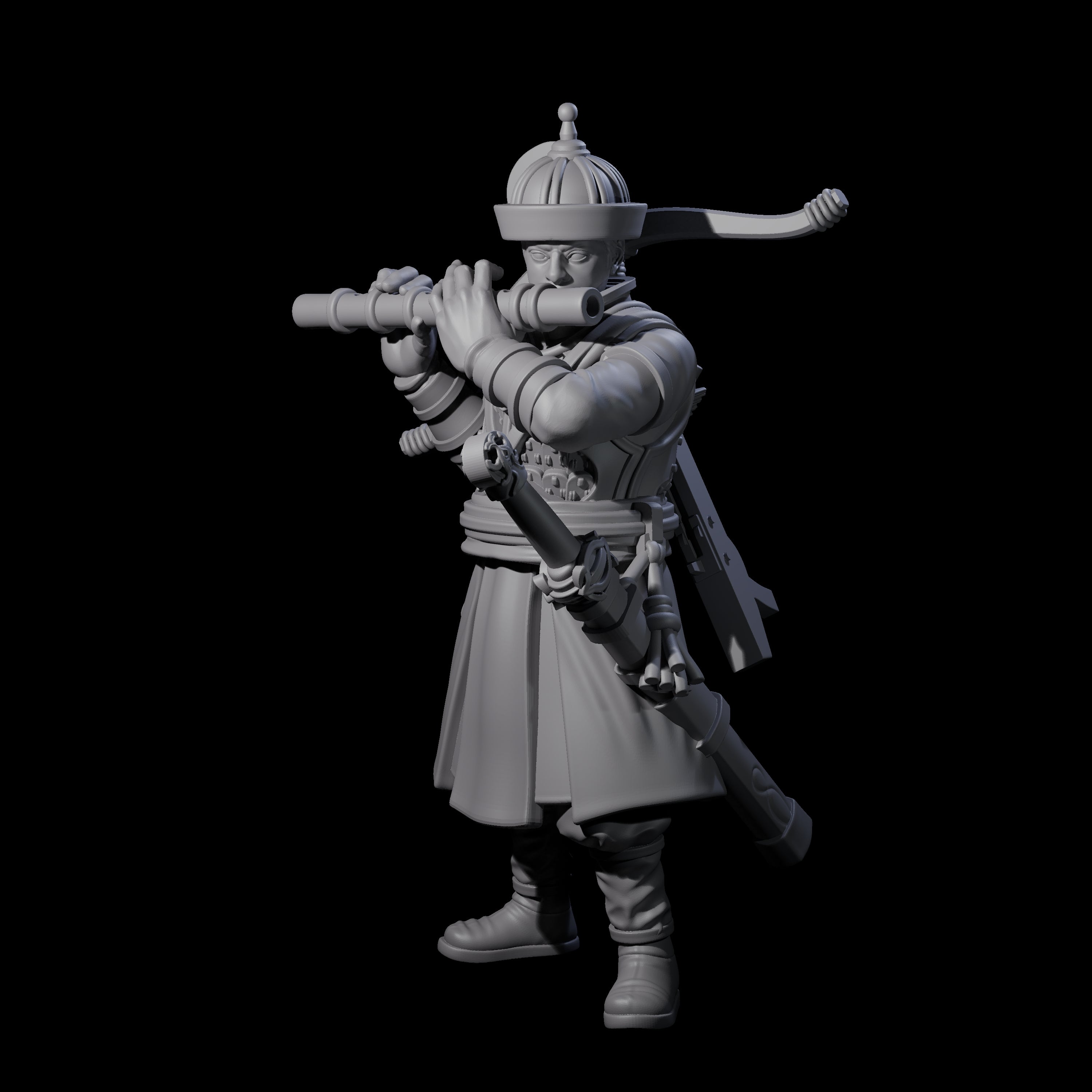 Tooting Human Crossbow Warrior Miniature for Dungeons and Dragons, Pathfinder or other TTRPGs