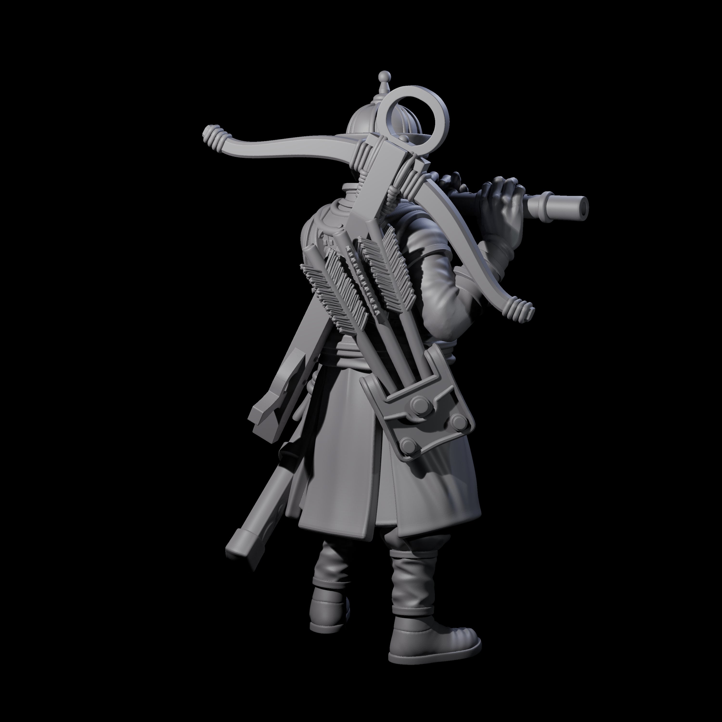 Tooting Human Crossbow Warrior Miniature for Dungeons and Dragons, Pathfinder or other TTRPGs