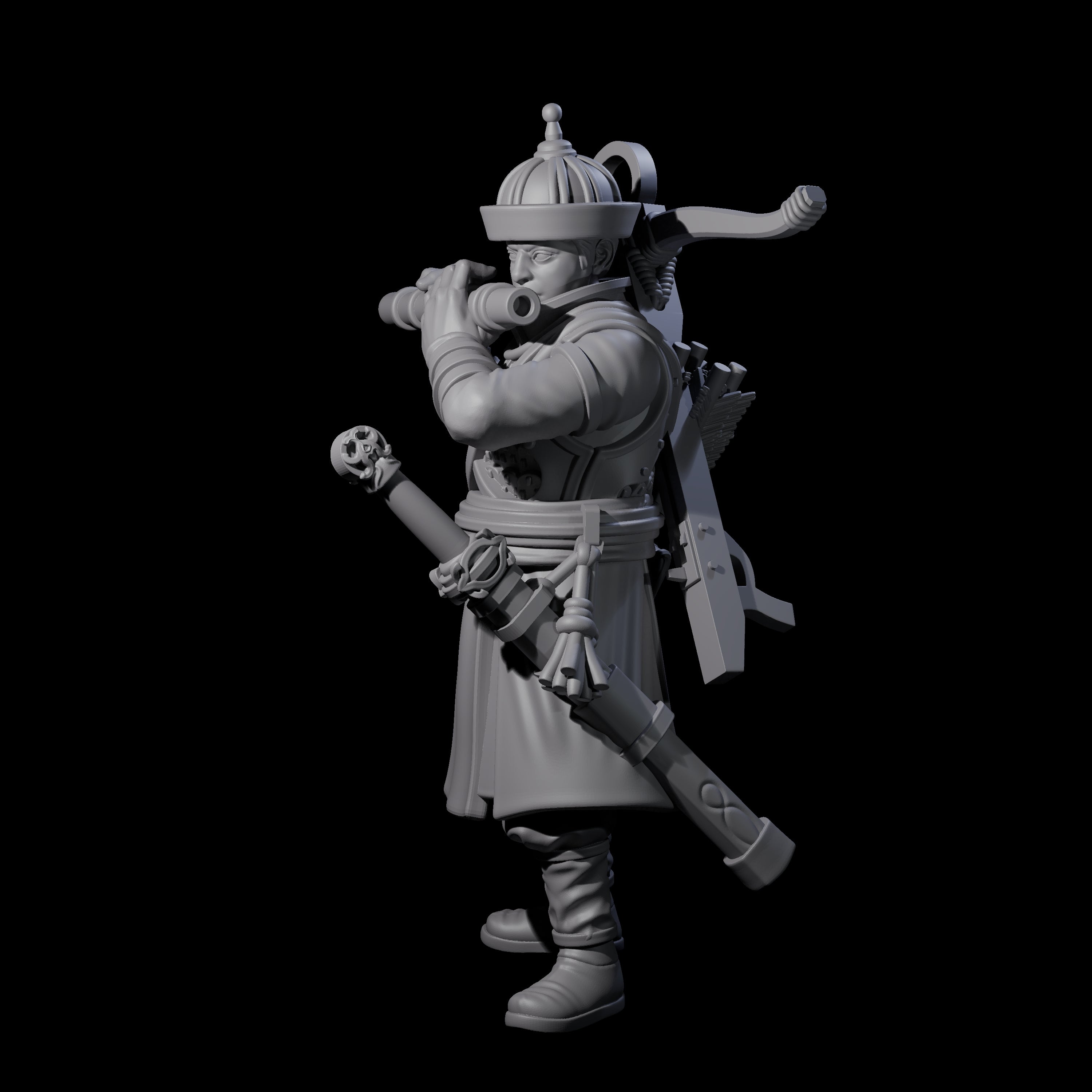 Tooting Human Crossbow Warrior Miniature for Dungeons and Dragons, Pathfinder or other TTRPGs