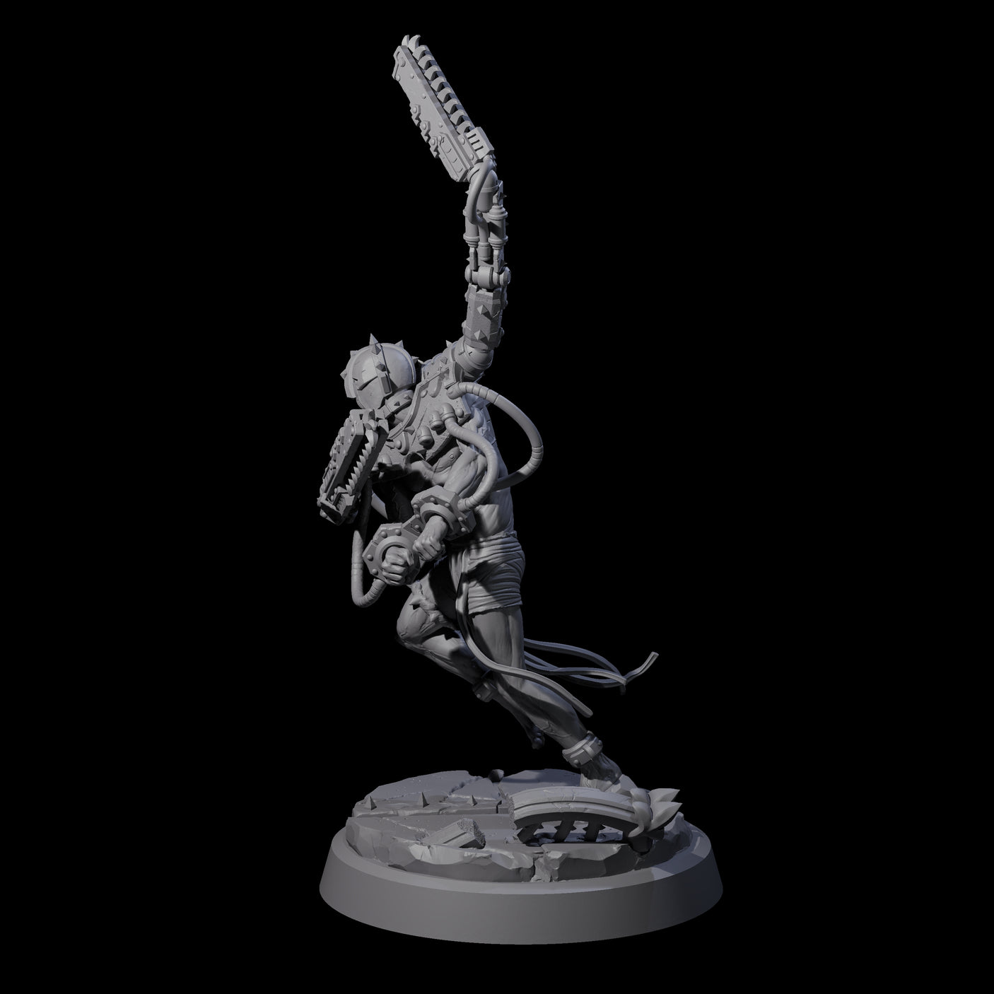 Tormented Cyborg Penitent B Miniature for Dungeons and Dragons, Pathfinder or other TTRPGs