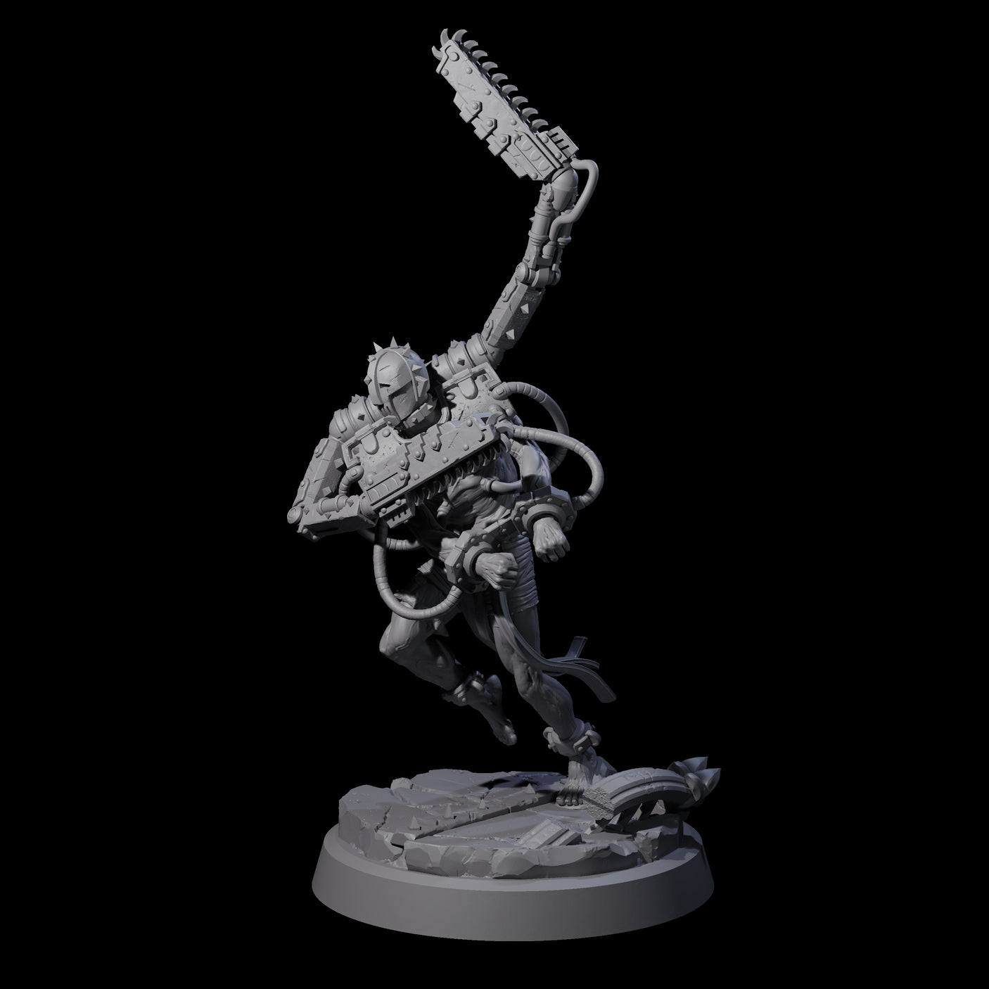 Tormented Cyborg Penitent B Miniature for Dungeons and Dragons, Pathfinder or other TTRPGs