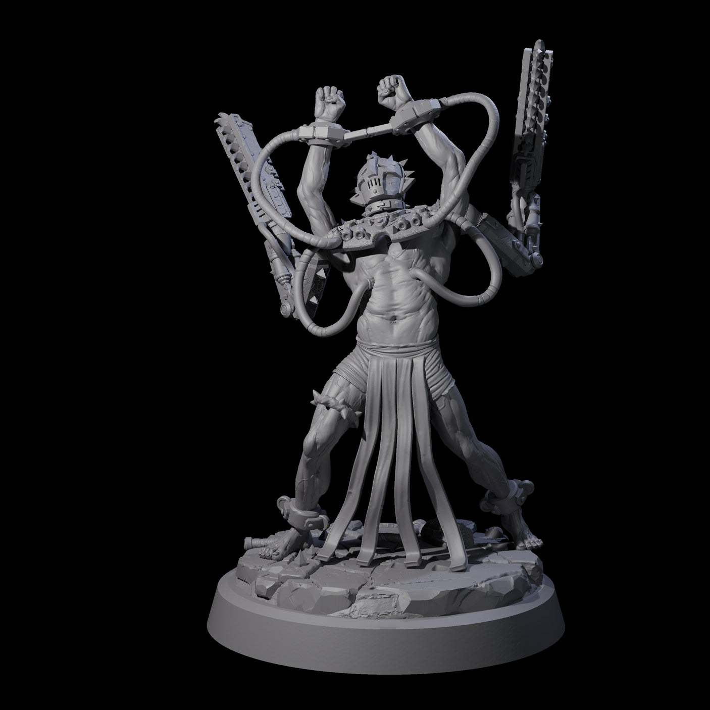 Tormented Cyborg Penitent C Miniature for Dungeons and Dragons, Pathfinder or other TTRPGs