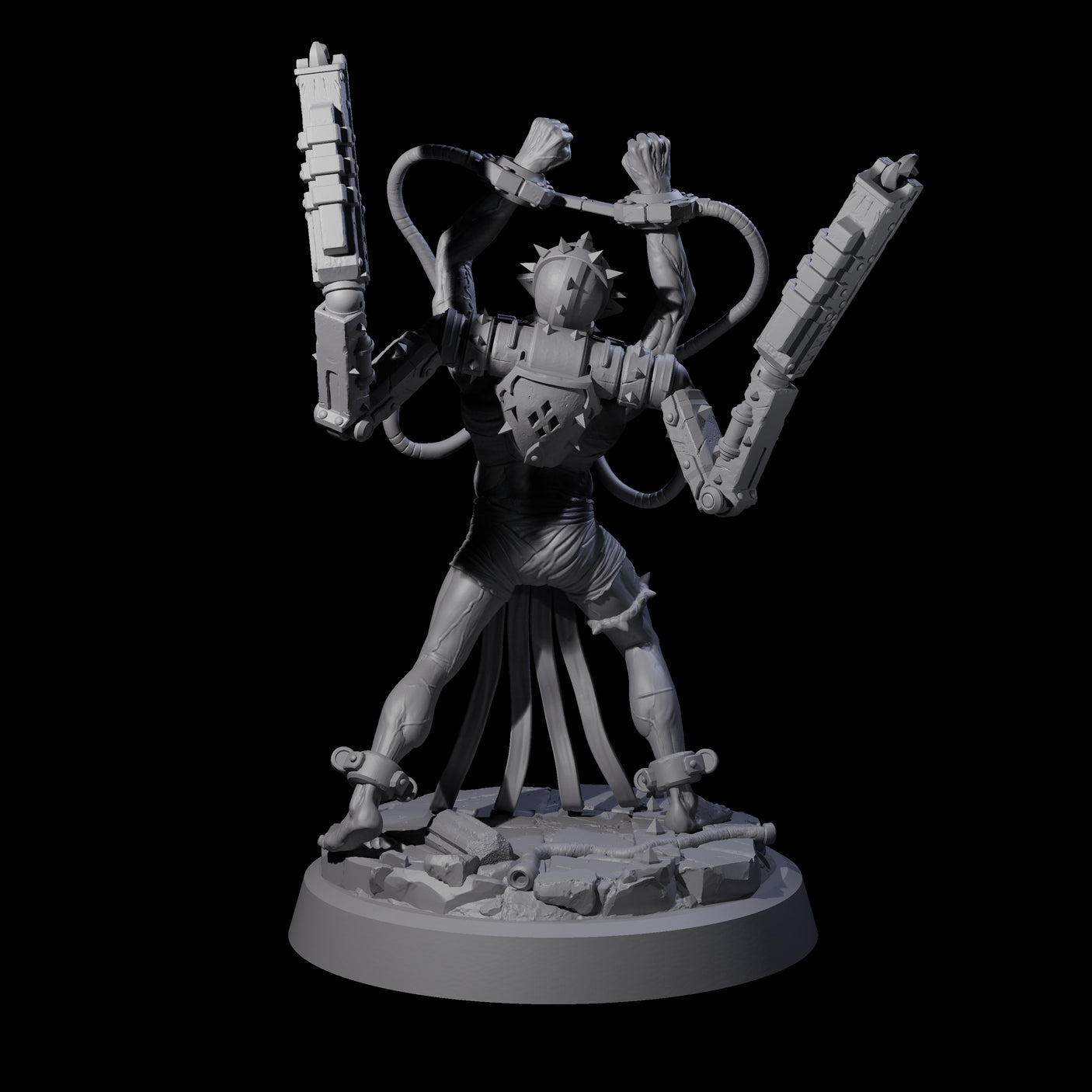 Tormented Cyborg Penitent C Miniature for Dungeons and Dragons, Pathfinder or other TTRPGs