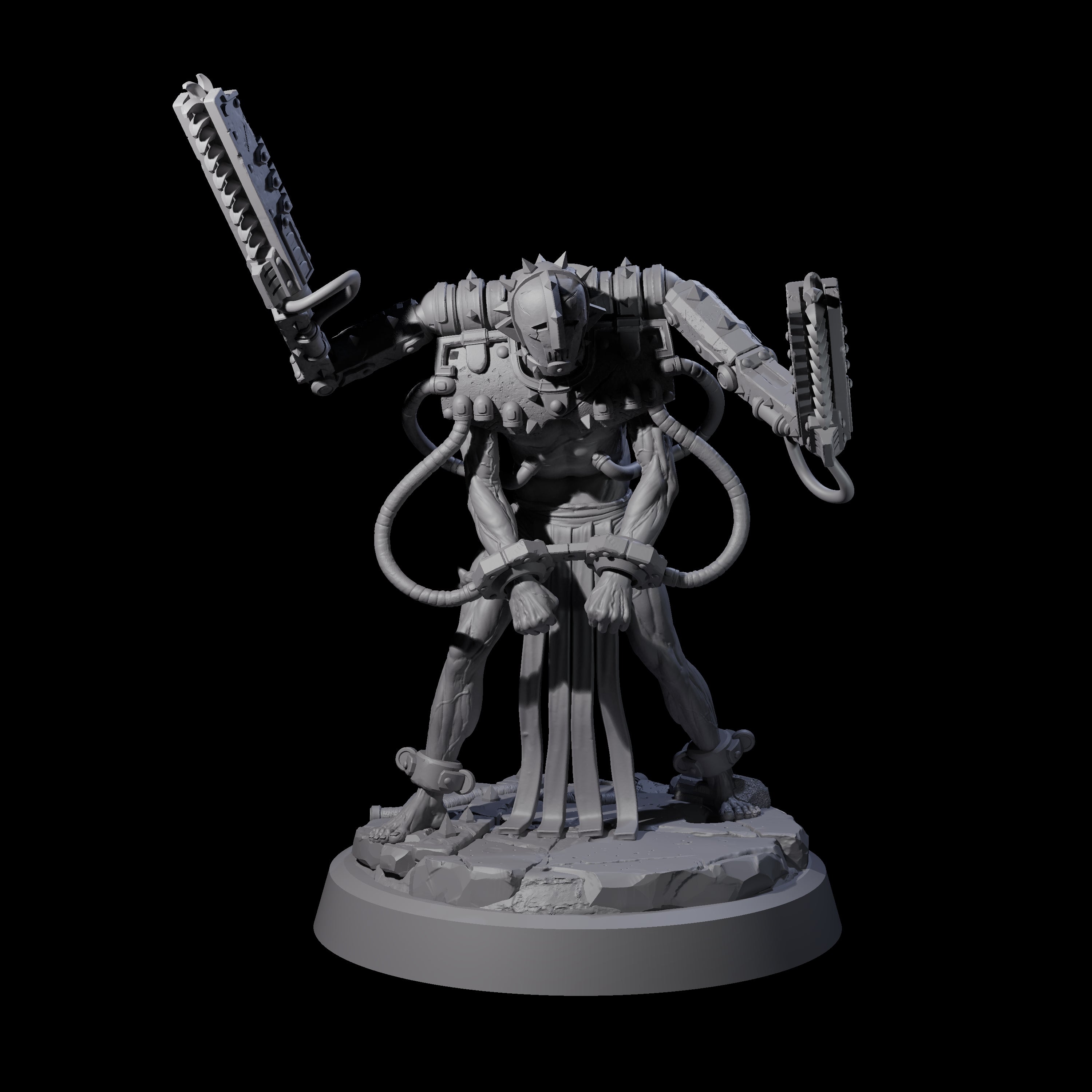 Tormented Cyborg Penitent D Miniature for Dungeons and Dragons, Pathfinder or other TTRPGs