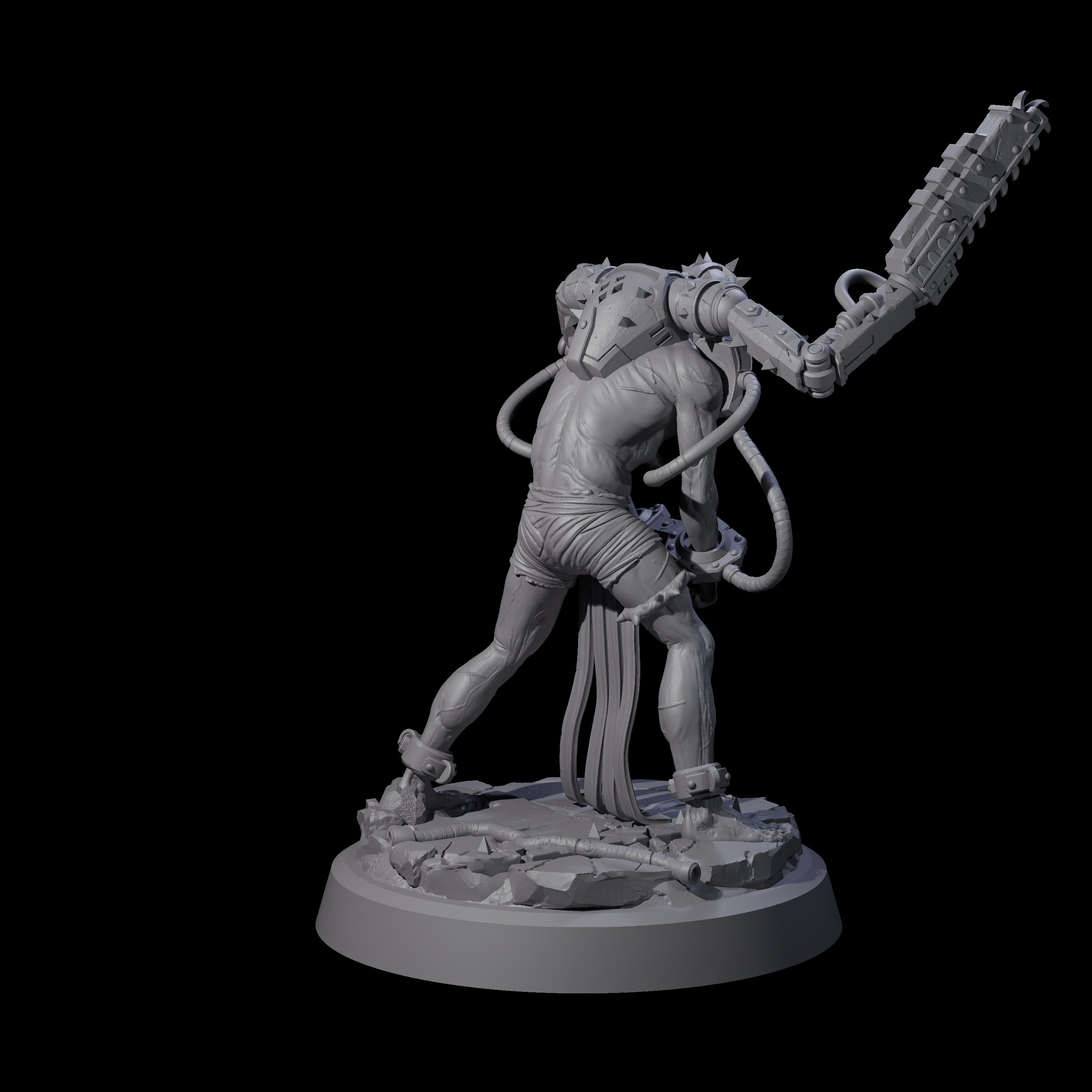 Tormented Cyborg Penitent D Miniature for Dungeons and Dragons, Pathfinder or other TTRPGs