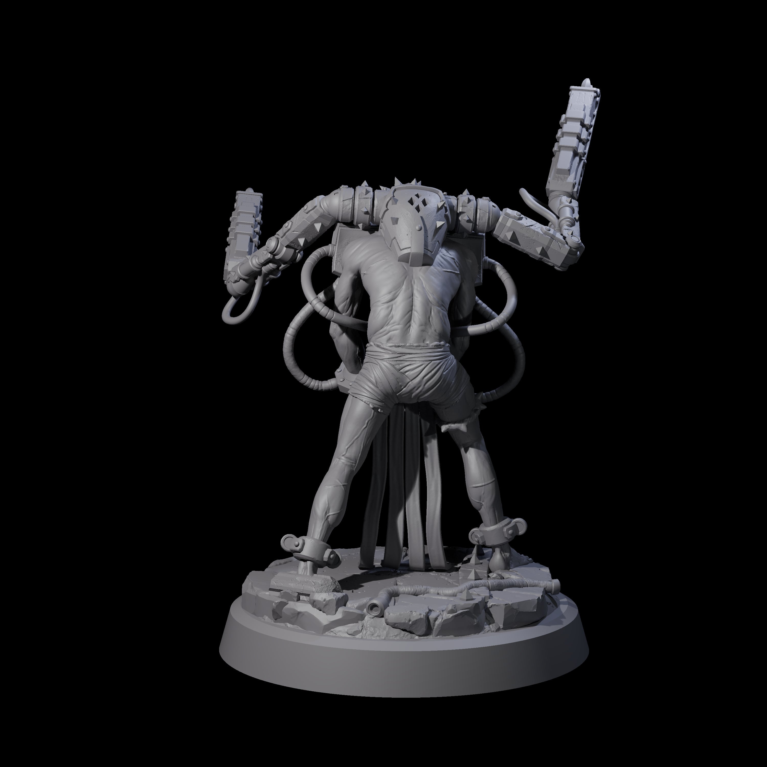 Tormented Cyborg Penitent D Miniature for Dungeons and Dragons, Pathfinder or other TTRPGs