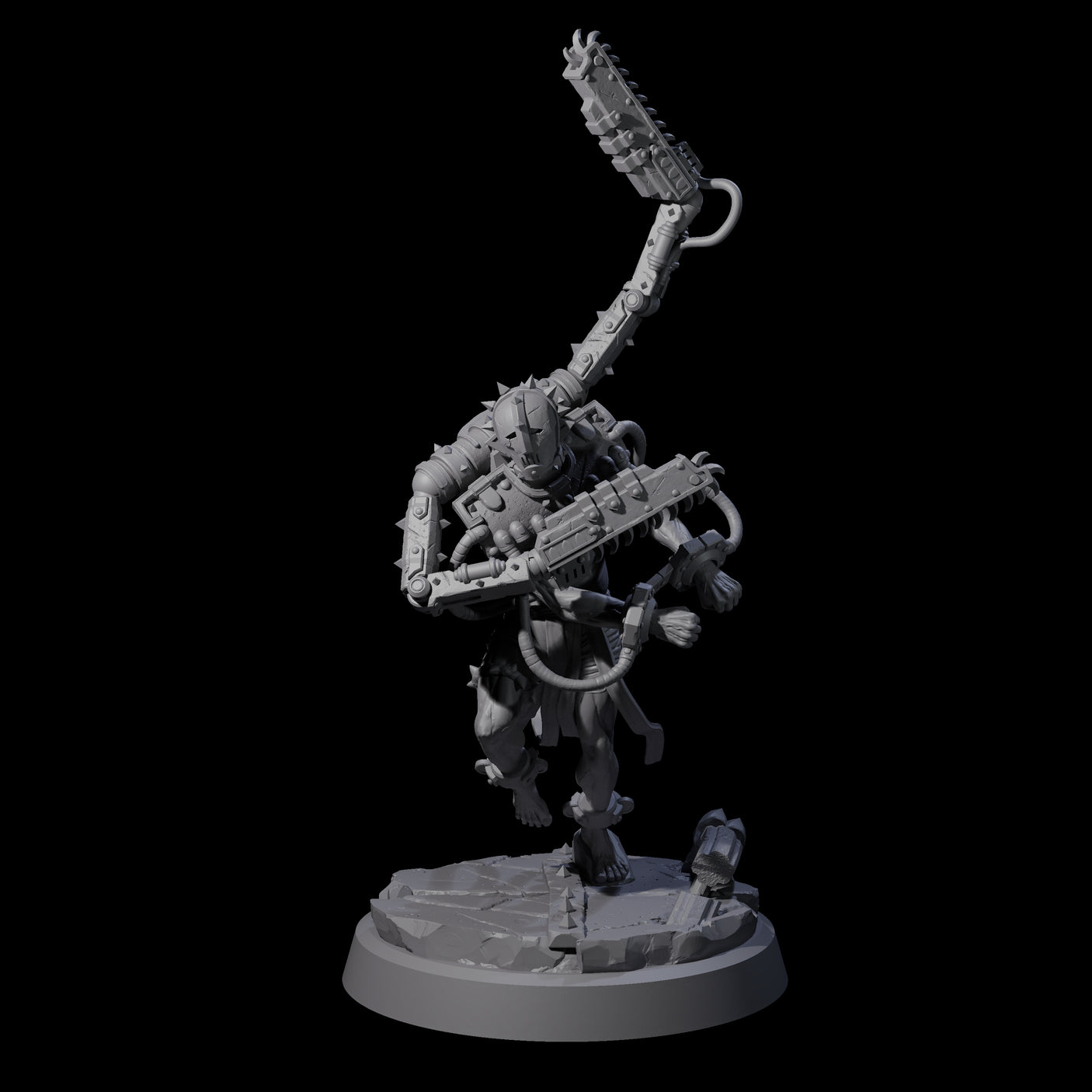 Tormented Cyborg Penitents Miniature for Dungeons and Dragons, Pathfinder or other TTRPGs