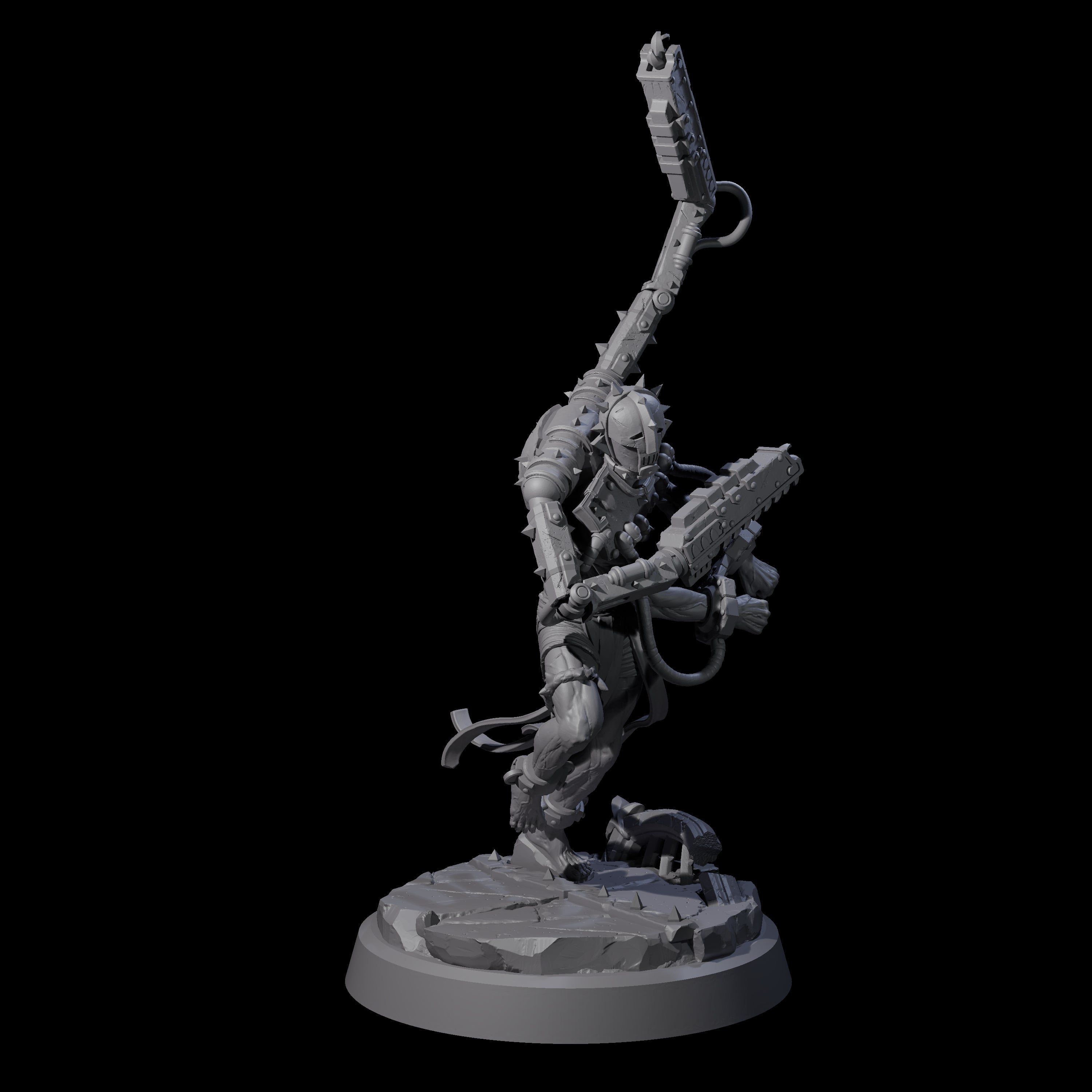 Tormented Cyborg Penitents Miniature for Dungeons and Dragons, Pathfinder or other TTRPGs