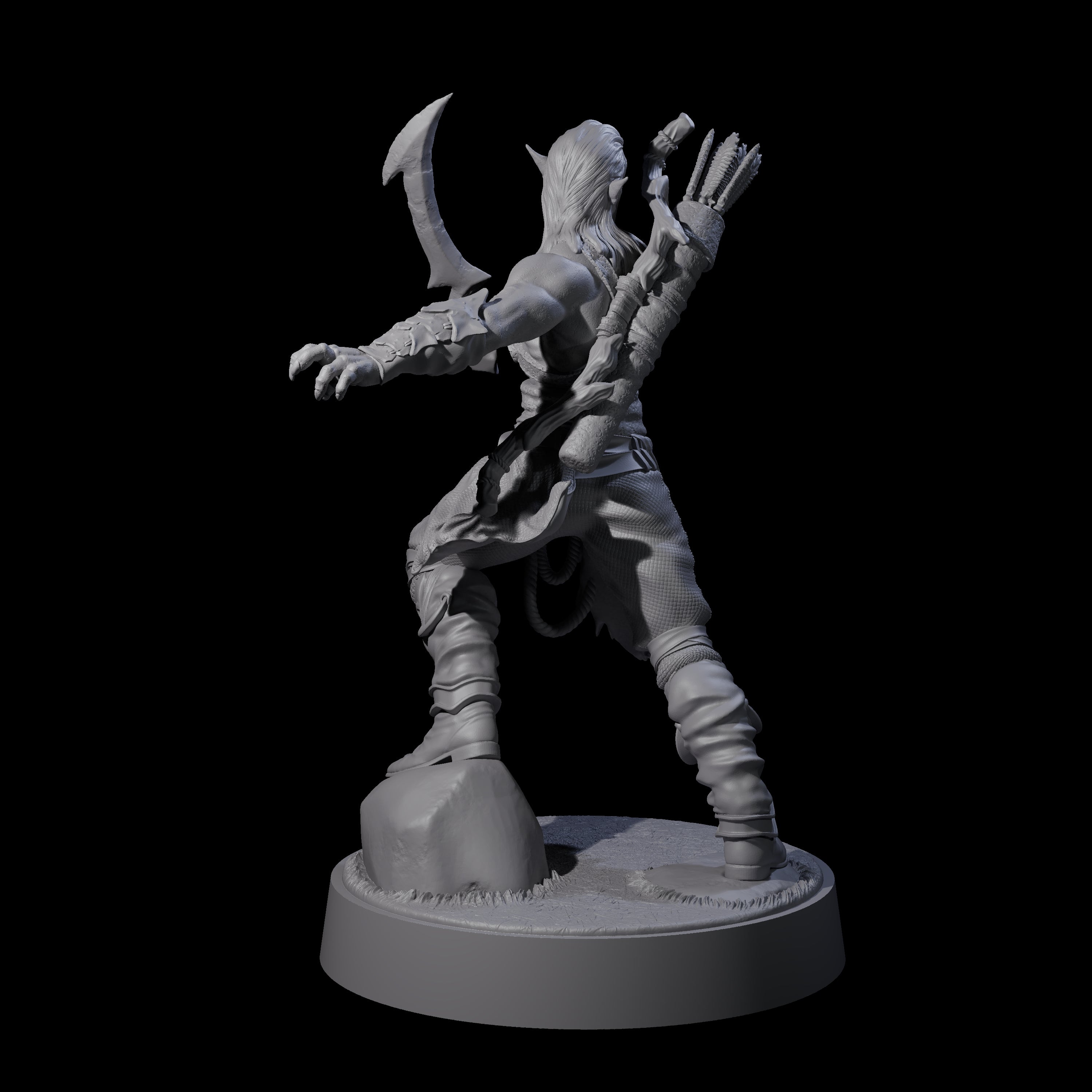 Tormented Eyeless Drow A Miniature for Dungeons and Dragons, Pathfinder or other TTRPGs