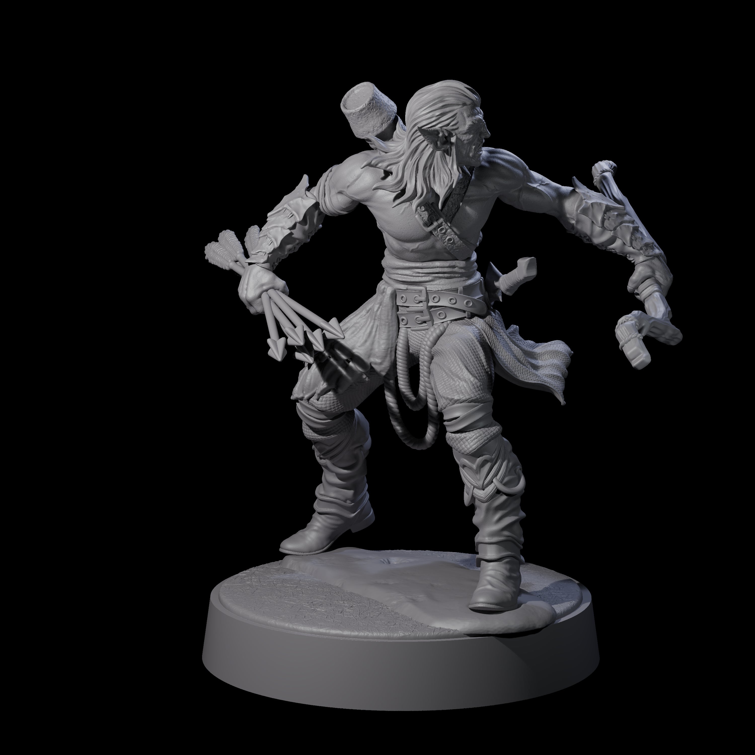Tormented Eyeless Drow B Miniature for Dungeons and Dragons, Pathfinder or other TTRPGs