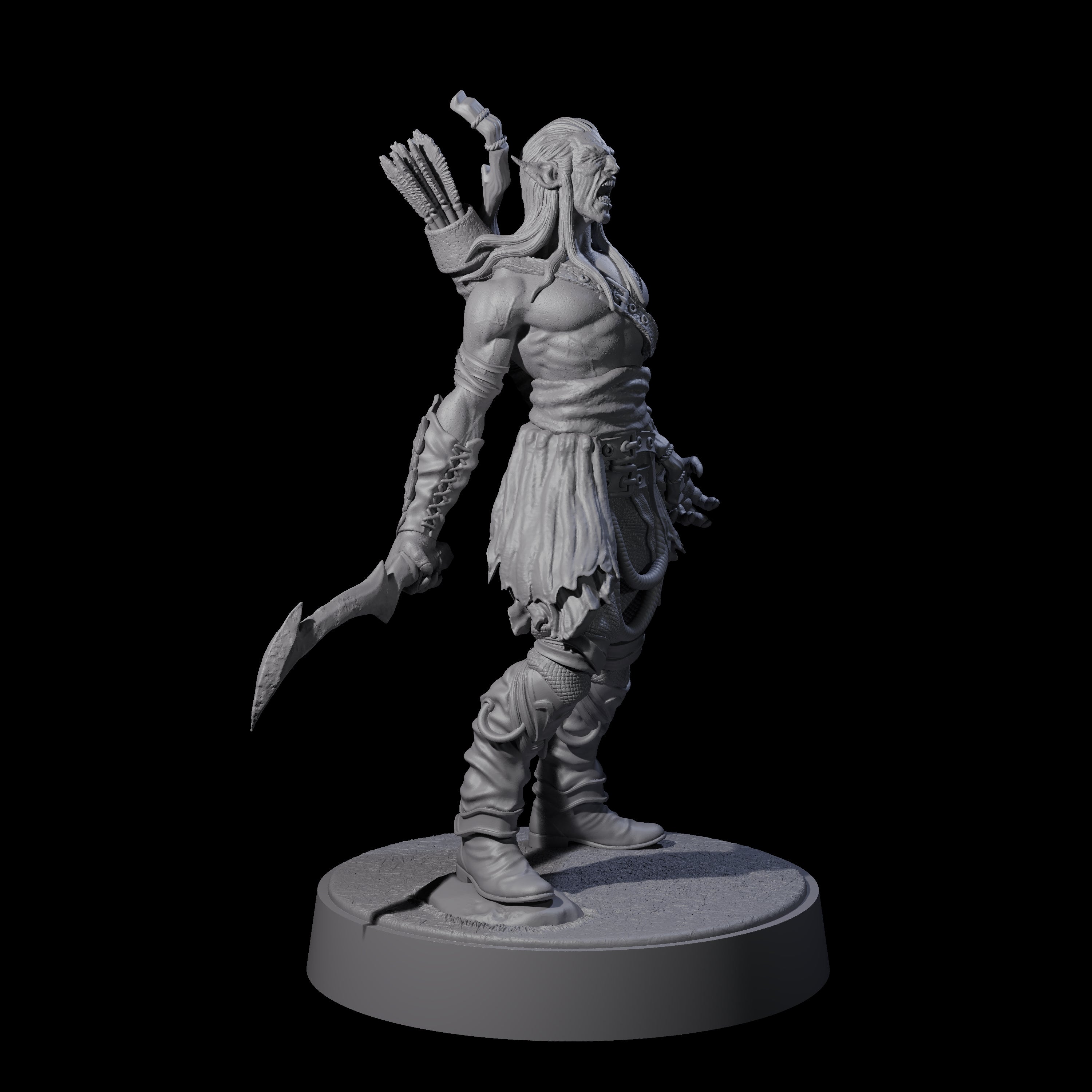 Tormented Eyeless Drow C Miniature for Dungeons and Dragons, Pathfinder or other TTRPGs