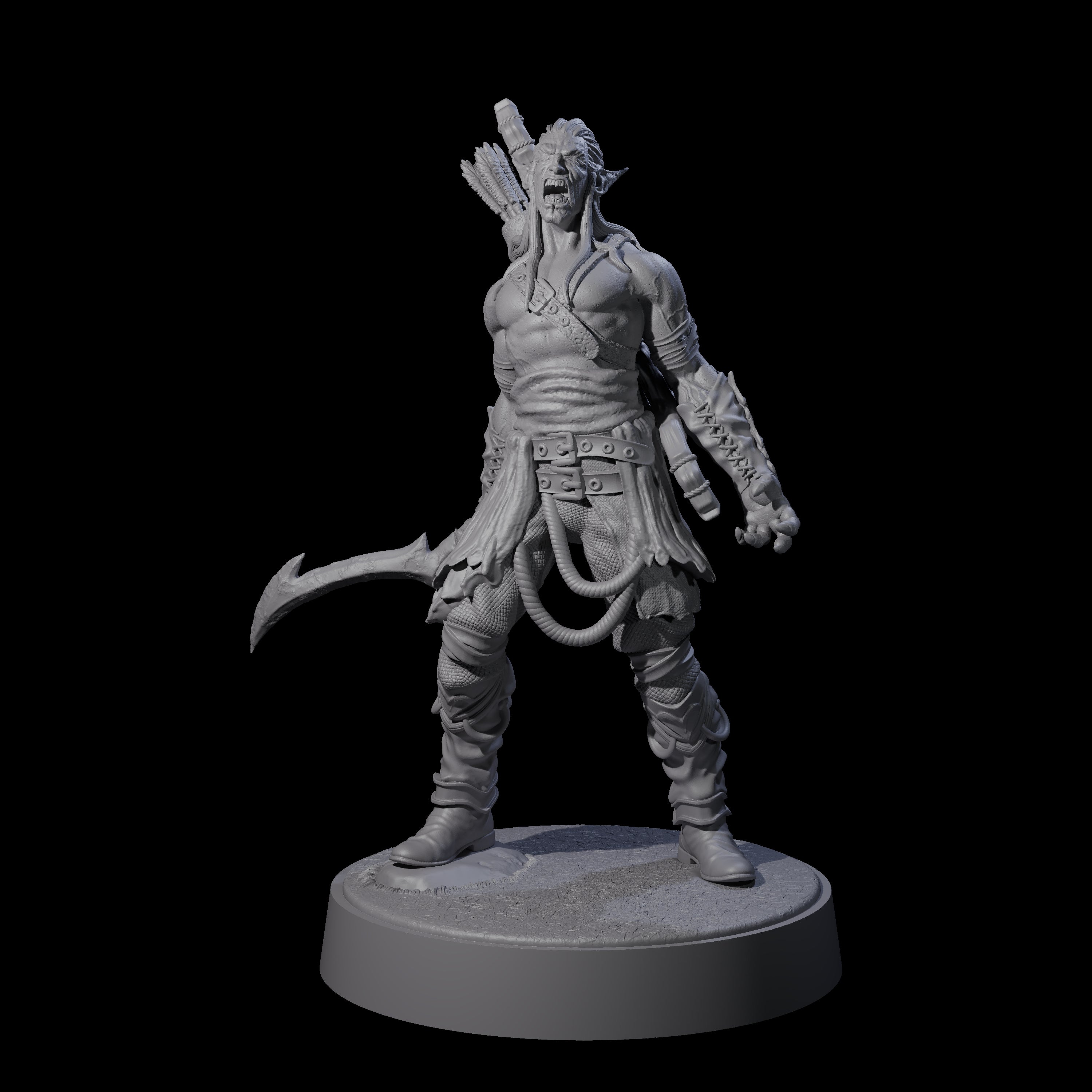 Tormented Eyeless Drow C Miniature for Dungeons and Dragons, Pathfinder or other TTRPGs