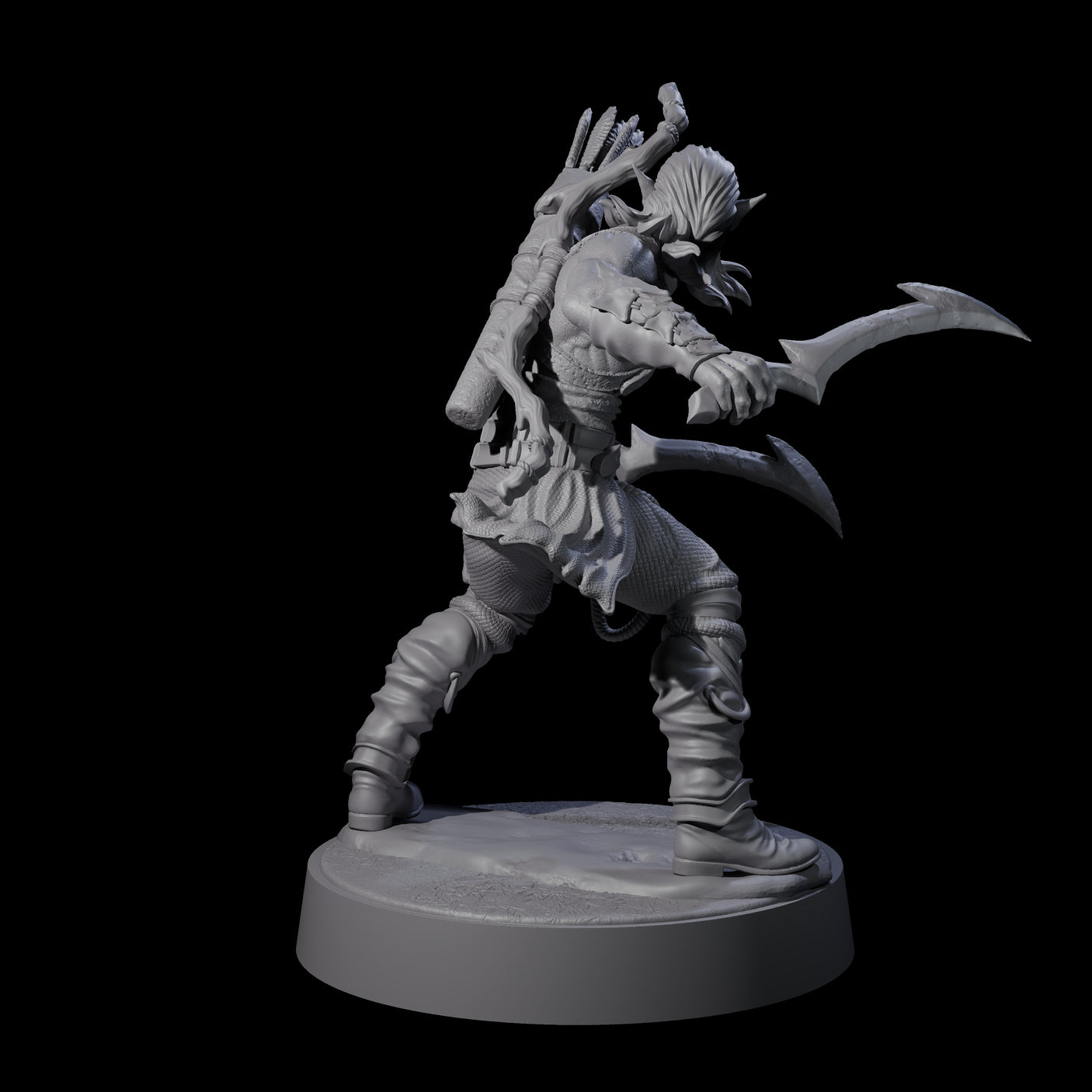 Tormented Eyeless Drow D Miniature for Dungeons and Dragons, Pathfinder or other TTRPGs