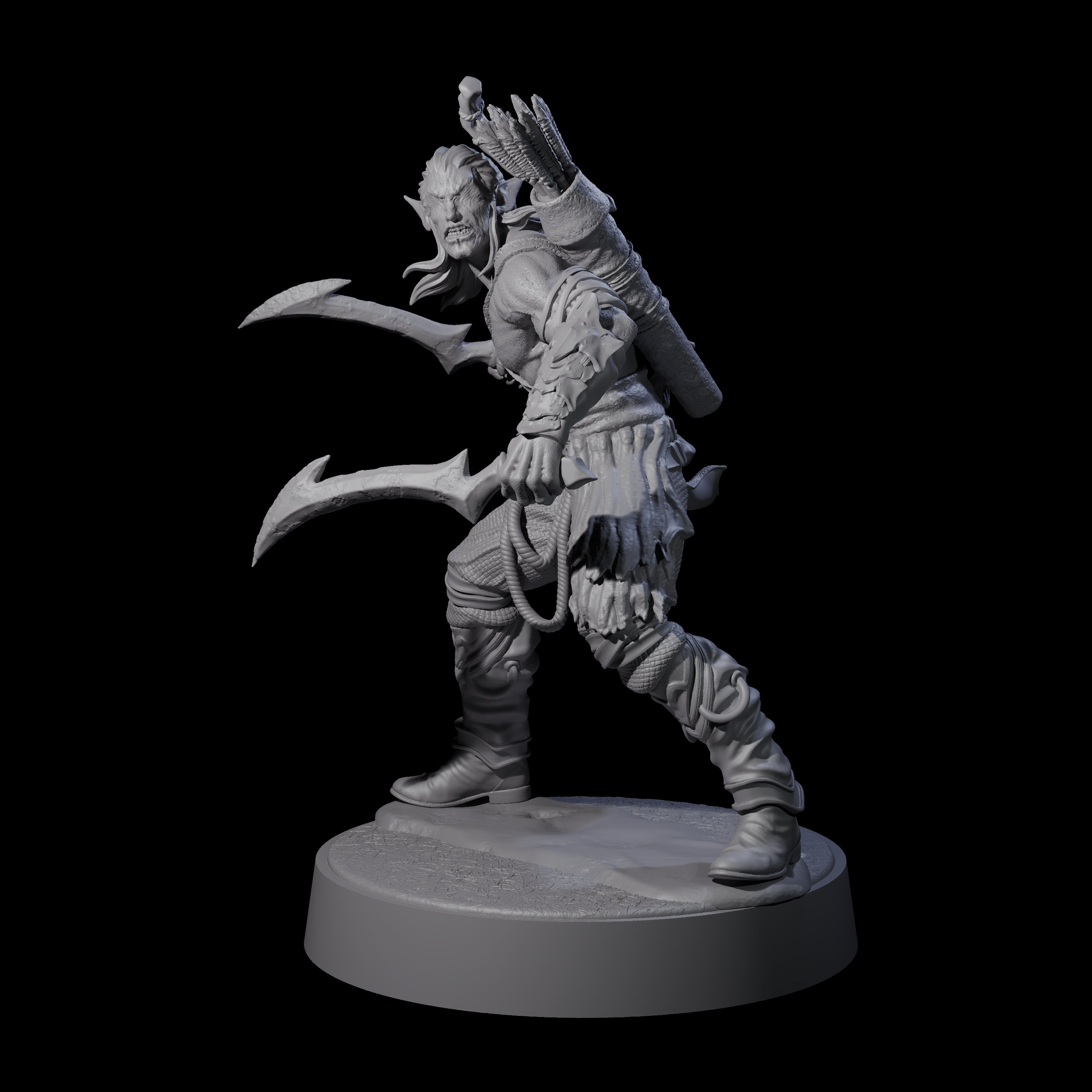 Tormented Eyeless Drow D Miniature for Dungeons and Dragons, Pathfinder or other TTRPGs