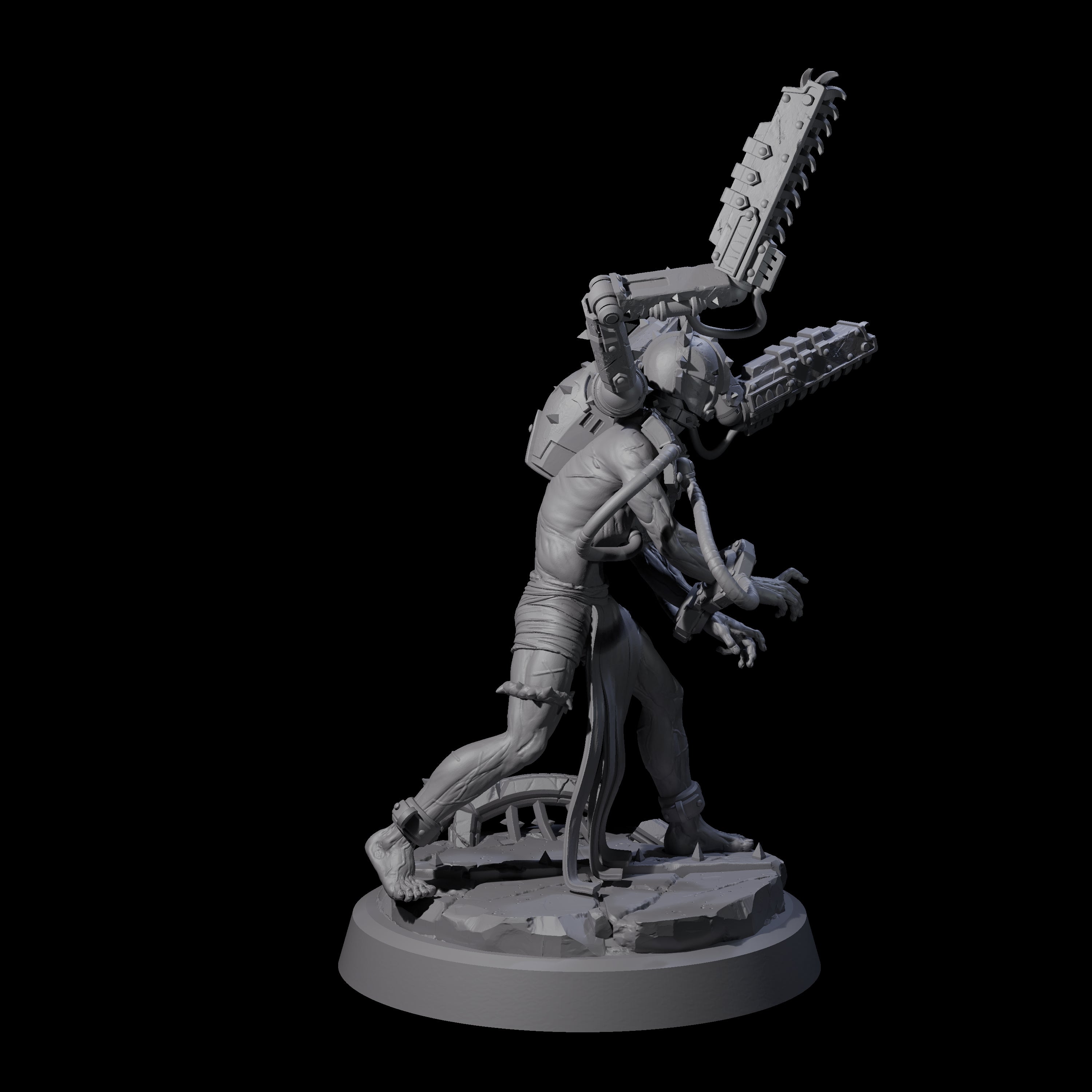 Tormented Cyborg Penitent A Miniature for Dungeons and Dragons, Pathfinder or other TTRPGs