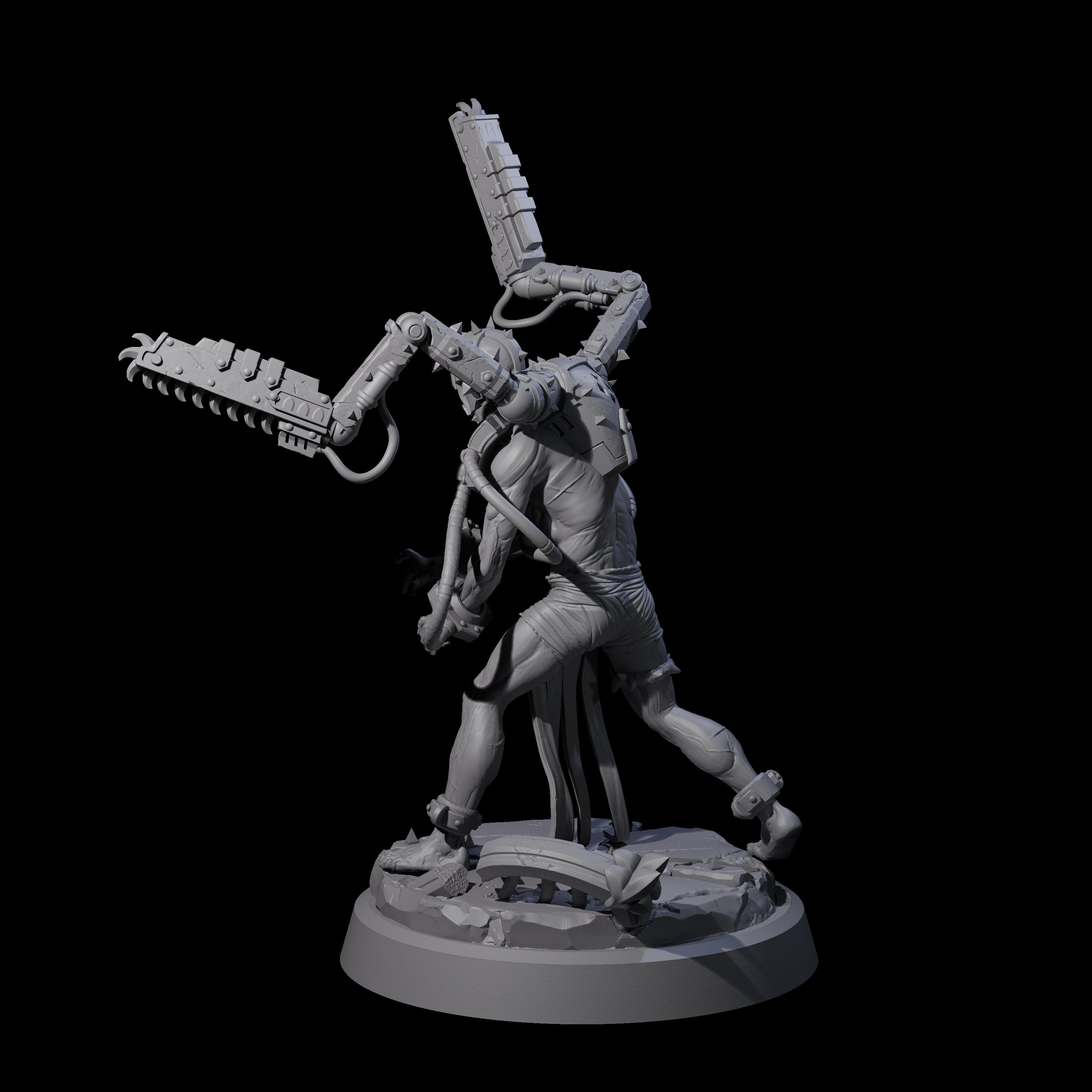 Tormented Cyborg Penitent A Miniature for Dungeons and Dragons, Pathfinder or other TTRPGs