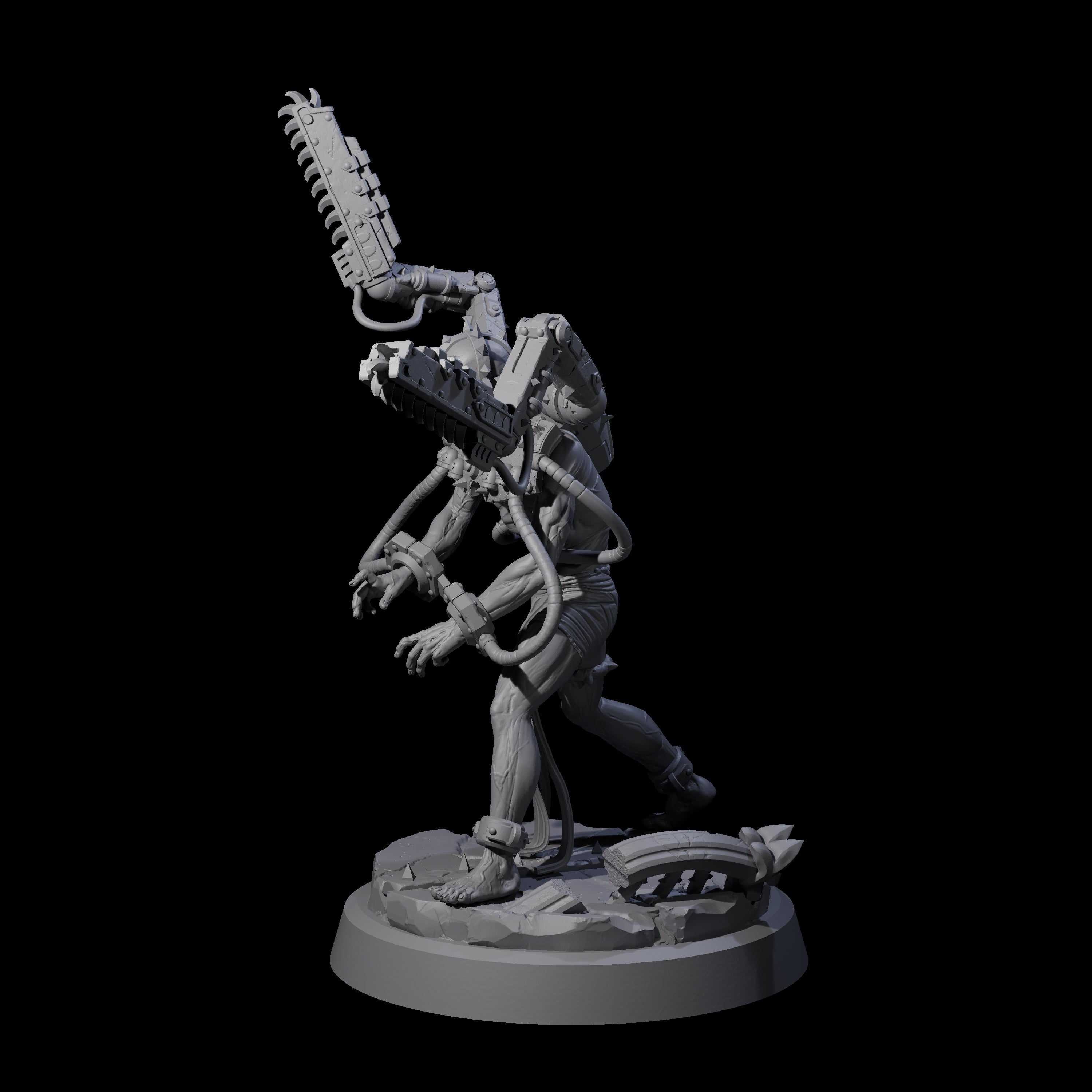Tormented Cyborg Penitent A Miniature for Dungeons and Dragons, Pathfinder or other TTRPGs