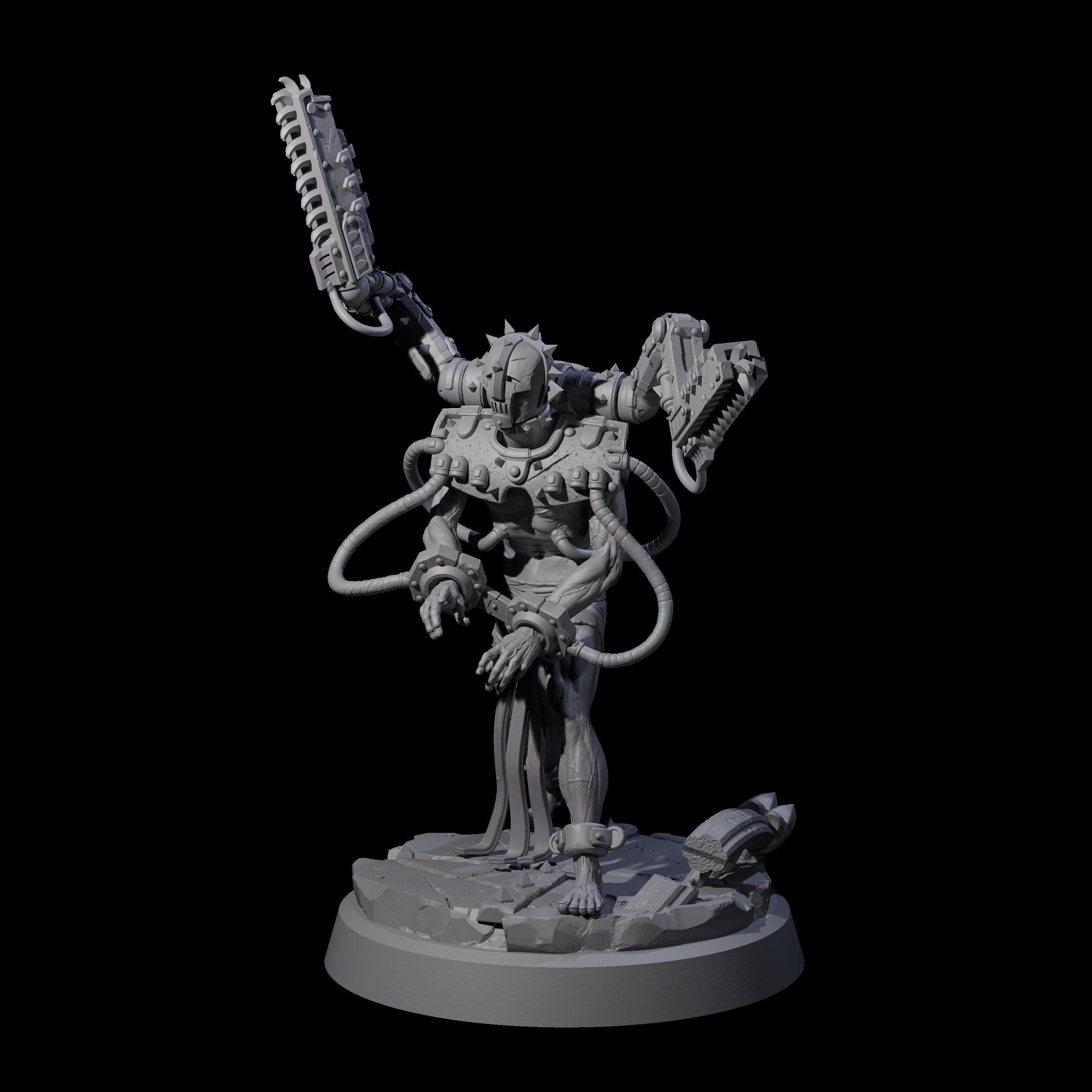 Tormented Cyborg Penitent A Miniature for Dungeons and Dragons, Pathfinder or other TTRPGs