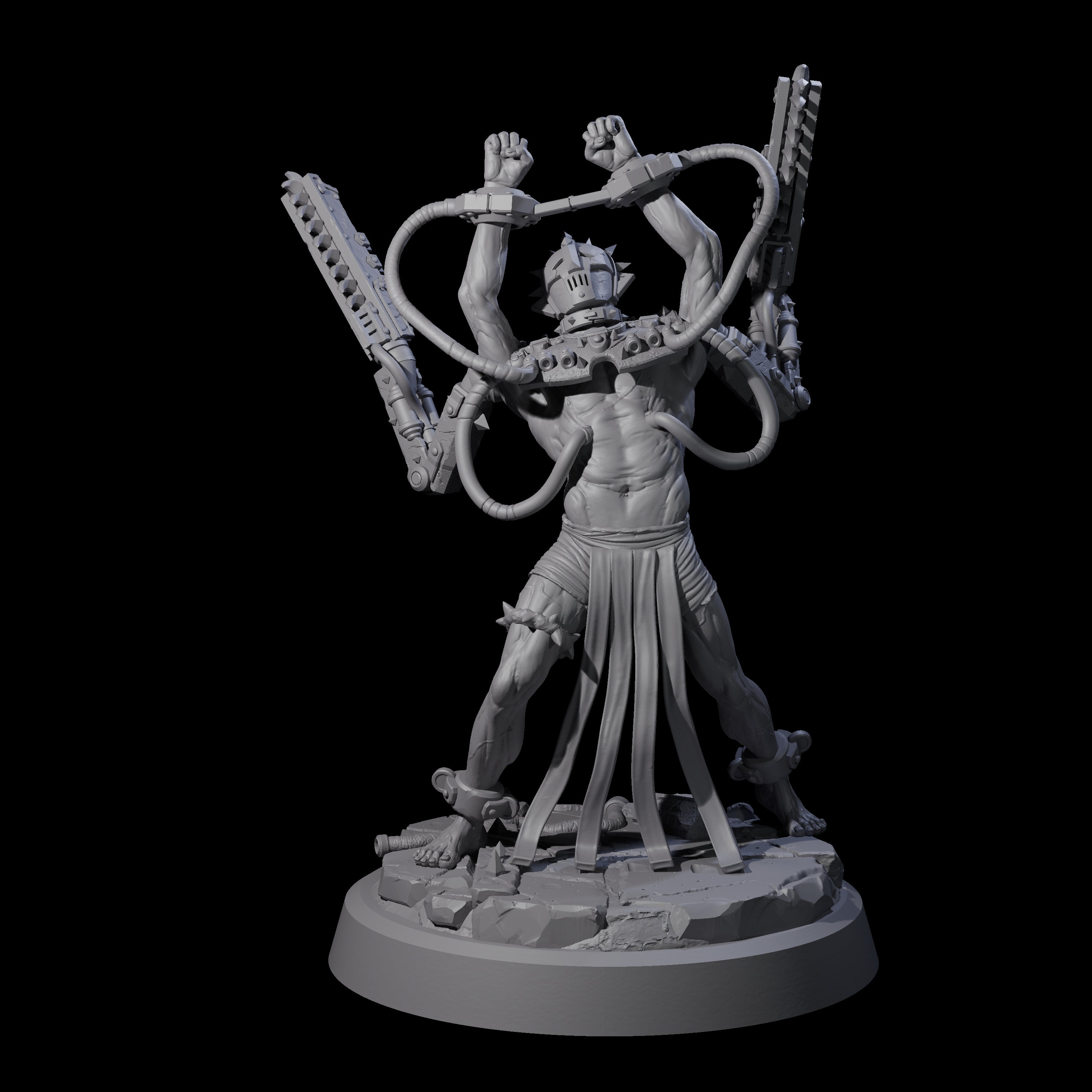 Tormented Cyborg Penitent C Miniature for Dungeons and Dragons, Pathfinder or other TTRPGs