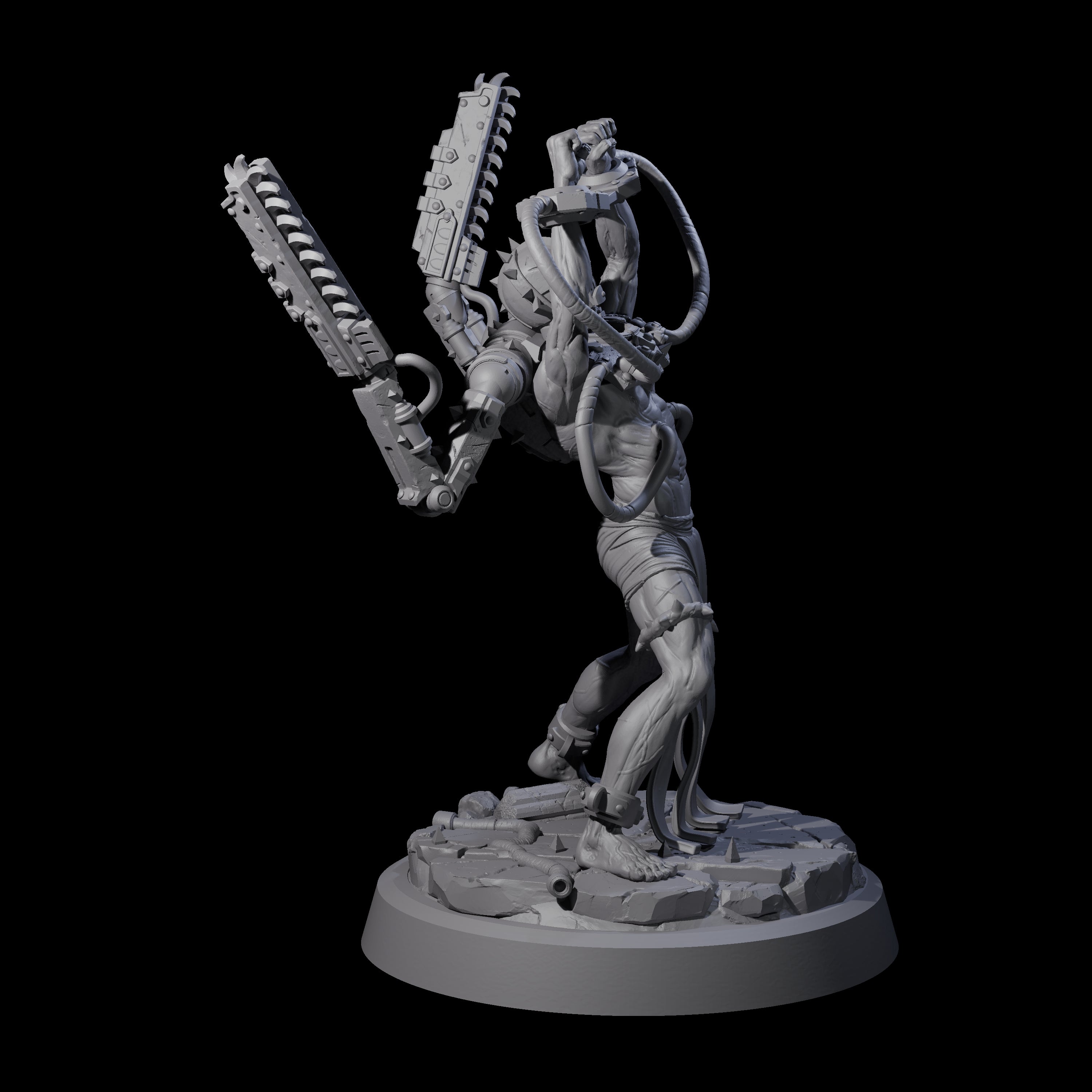 Tormented Cyborg Penitent C Miniature for Dungeons and Dragons, Pathfinder or other TTRPGs