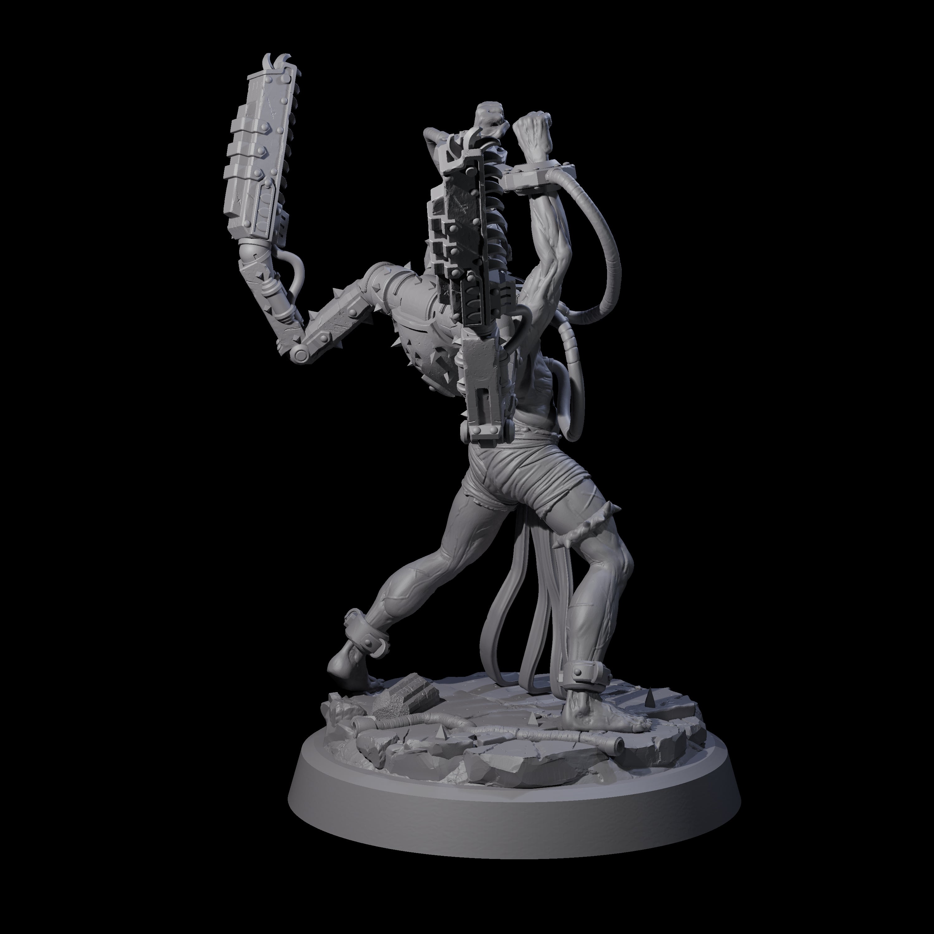 Tormented Cyborg Penitent C Miniature for Dungeons and Dragons, Pathfinder or other TTRPGs