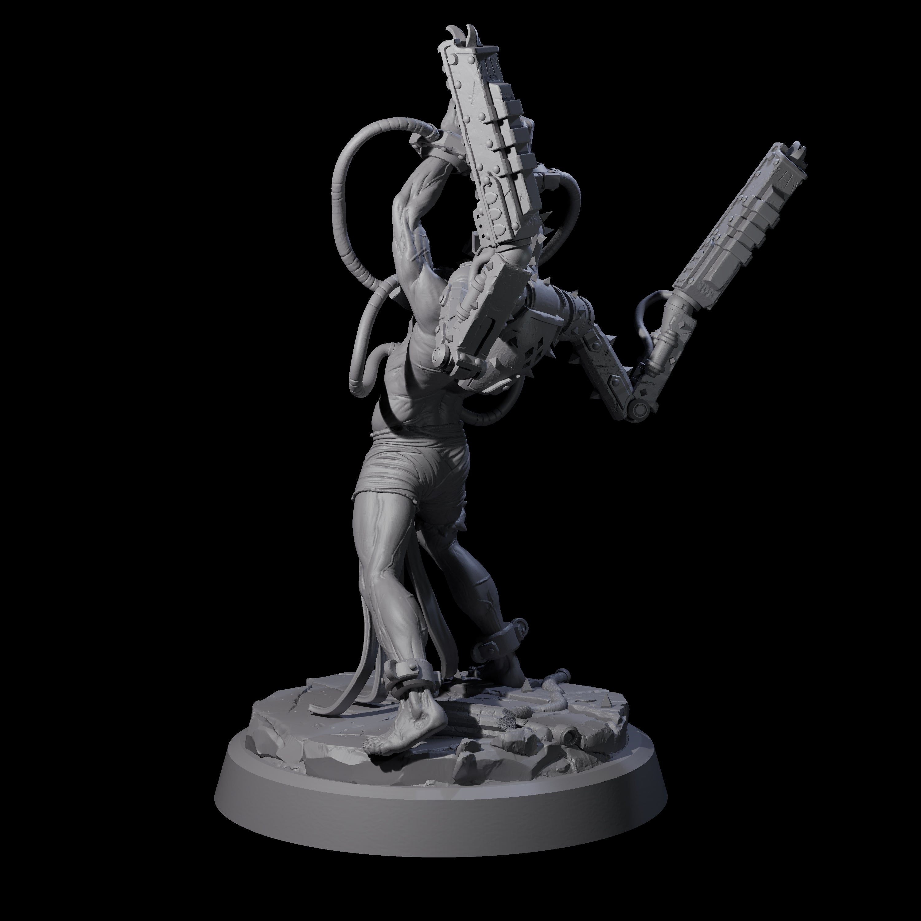 Tormented Cyborg Penitent C Miniature for Dungeons and Dragons, Pathfinder or other TTRPGs
