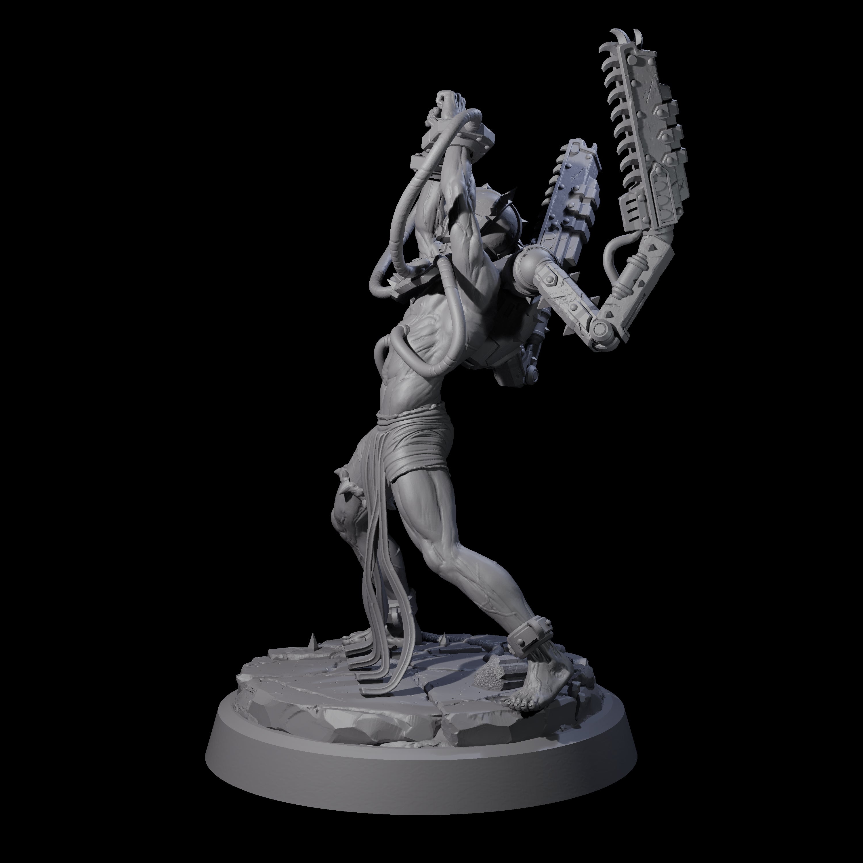 Tormented Cyborg Penitent C Miniature for Dungeons and Dragons, Pathfinder or other TTRPGs