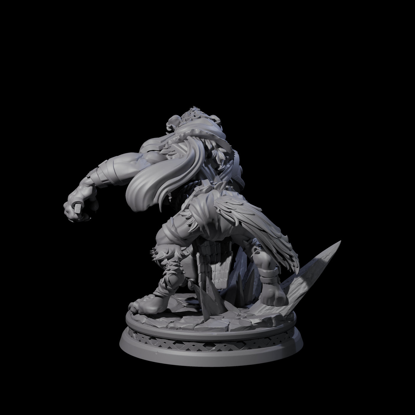 Tortured Gnoll Rager Miniature for Dungeons and Dragons, Pathfinder or other TTRPGs