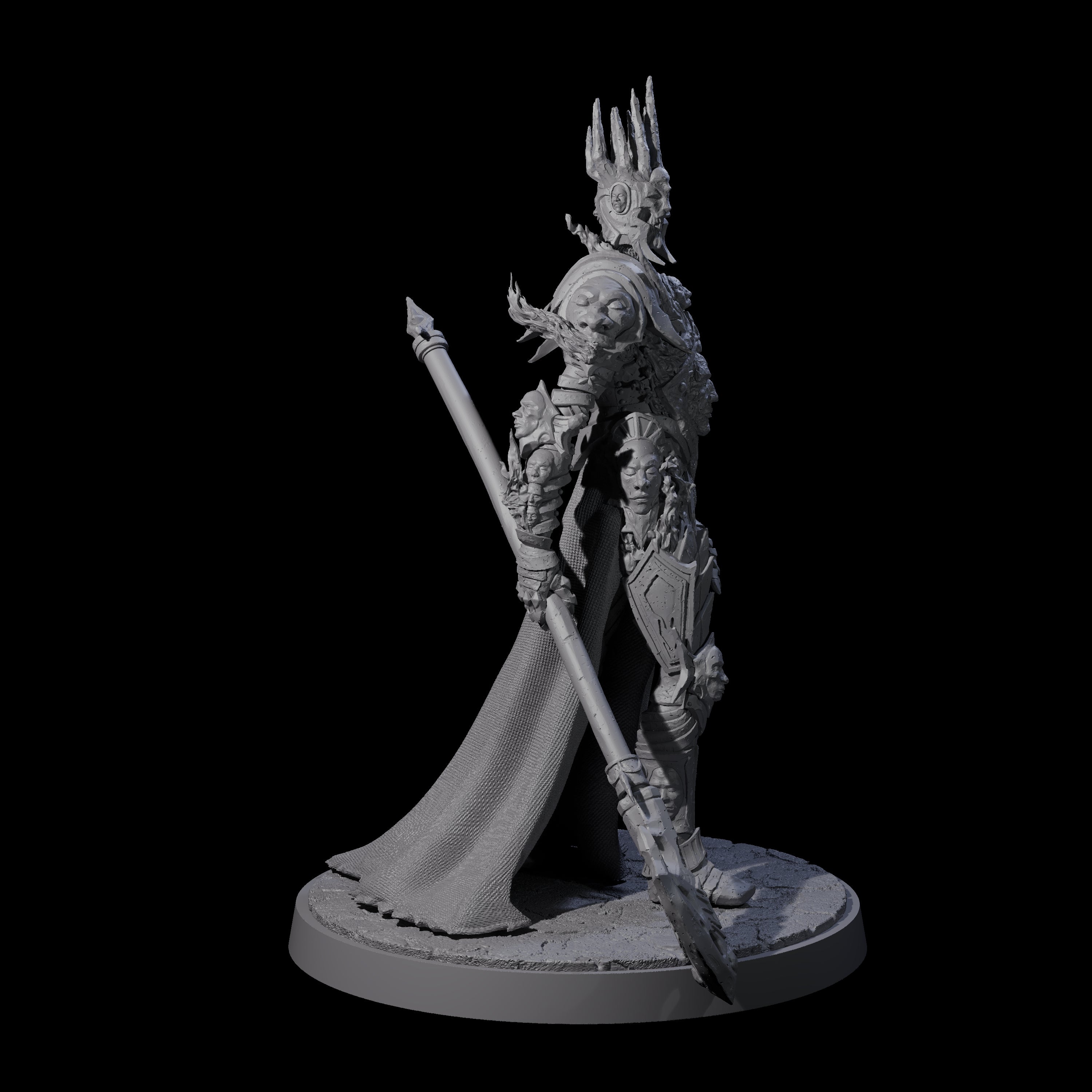Towering Graveknight A Miniature for Dungeons and Dragons, Pathfinder or other TTRPGs