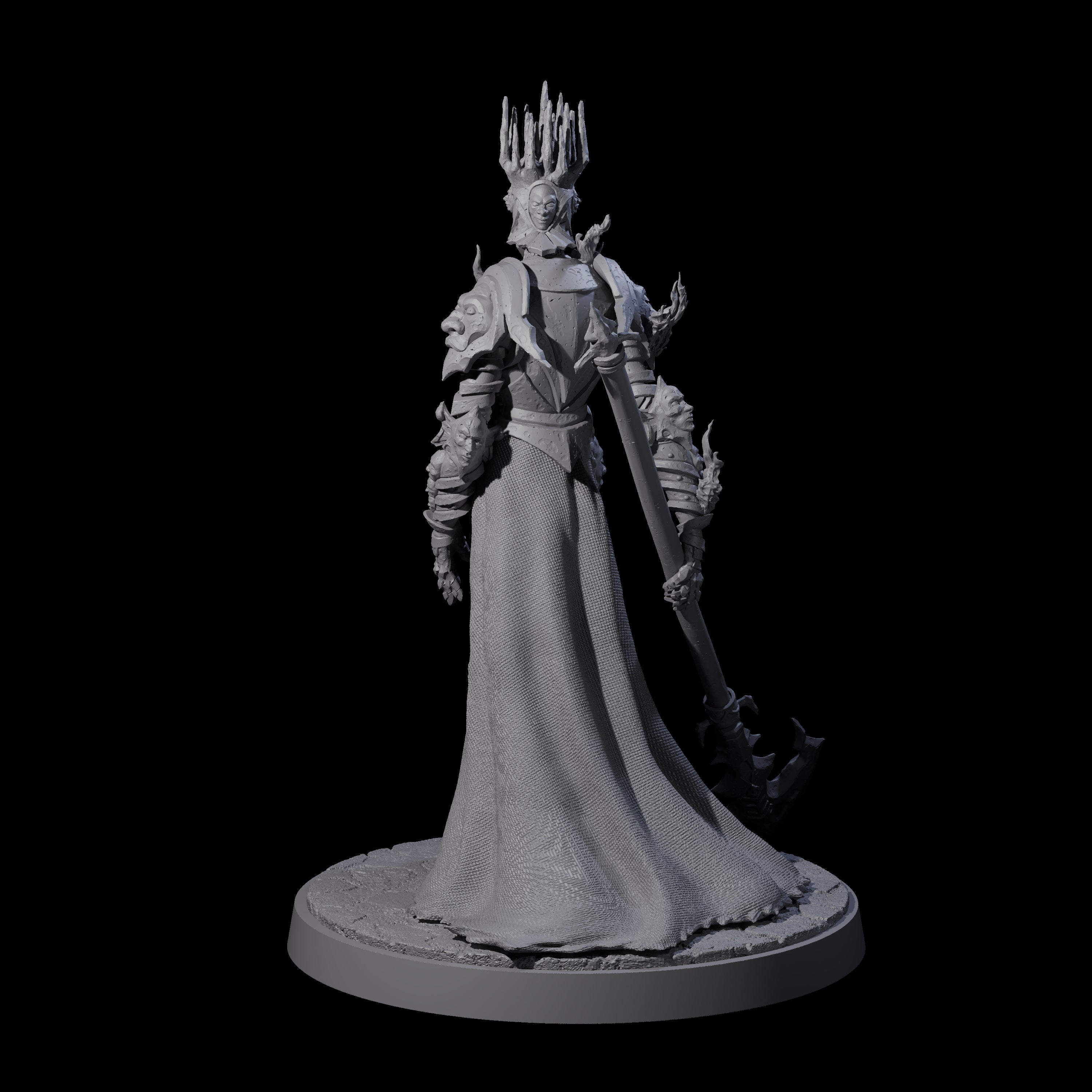 Towering Graveknight A Miniature for Dungeons and Dragons, Pathfinder or other TTRPGs