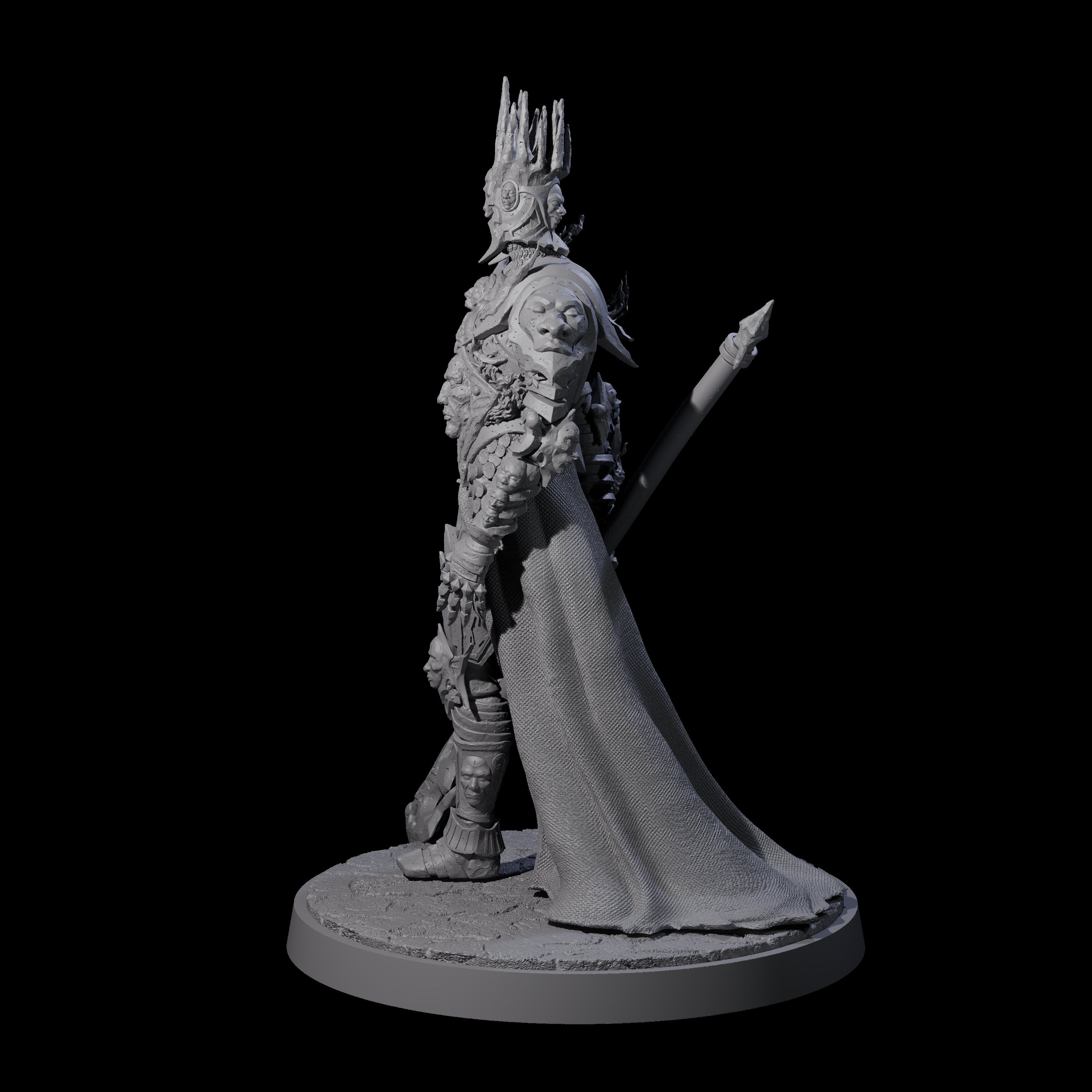 Towering Graveknight A Miniature for Dungeons and Dragons, Pathfinder or other TTRPGs