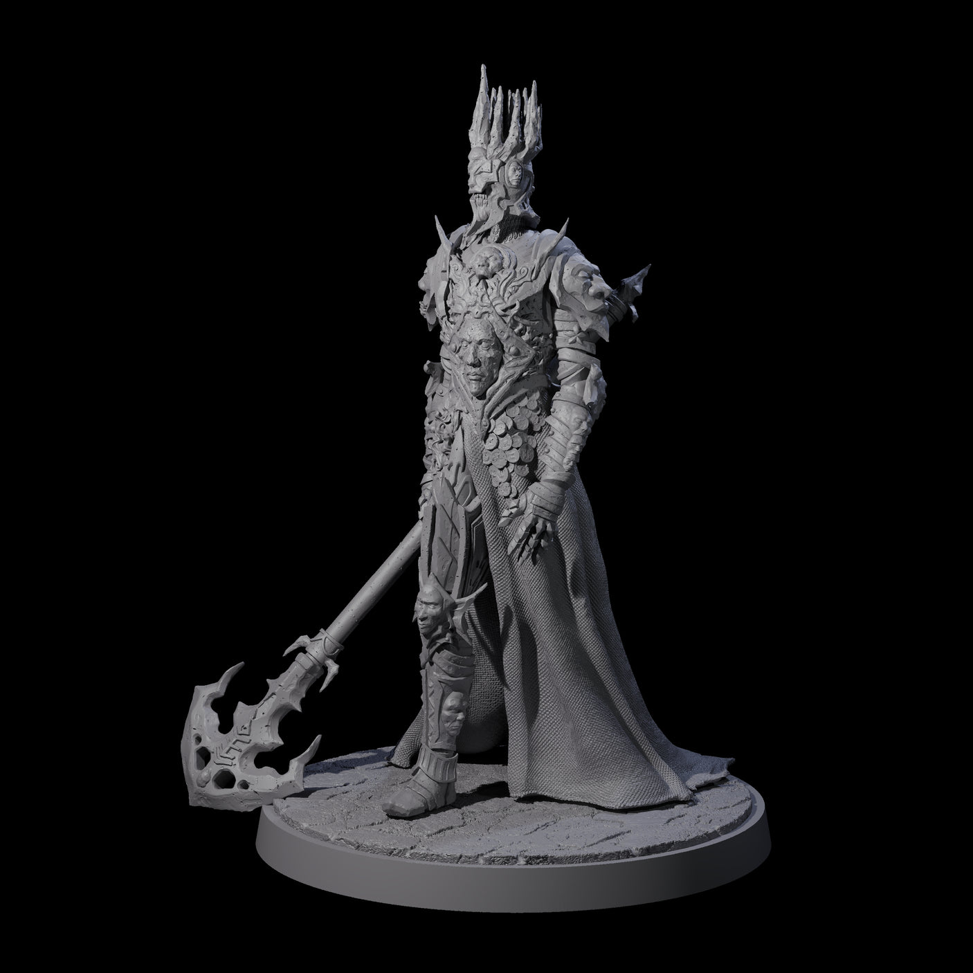 Towering Graveknight A Miniature for Dungeons and Dragons, Pathfinder or other TTRPGs