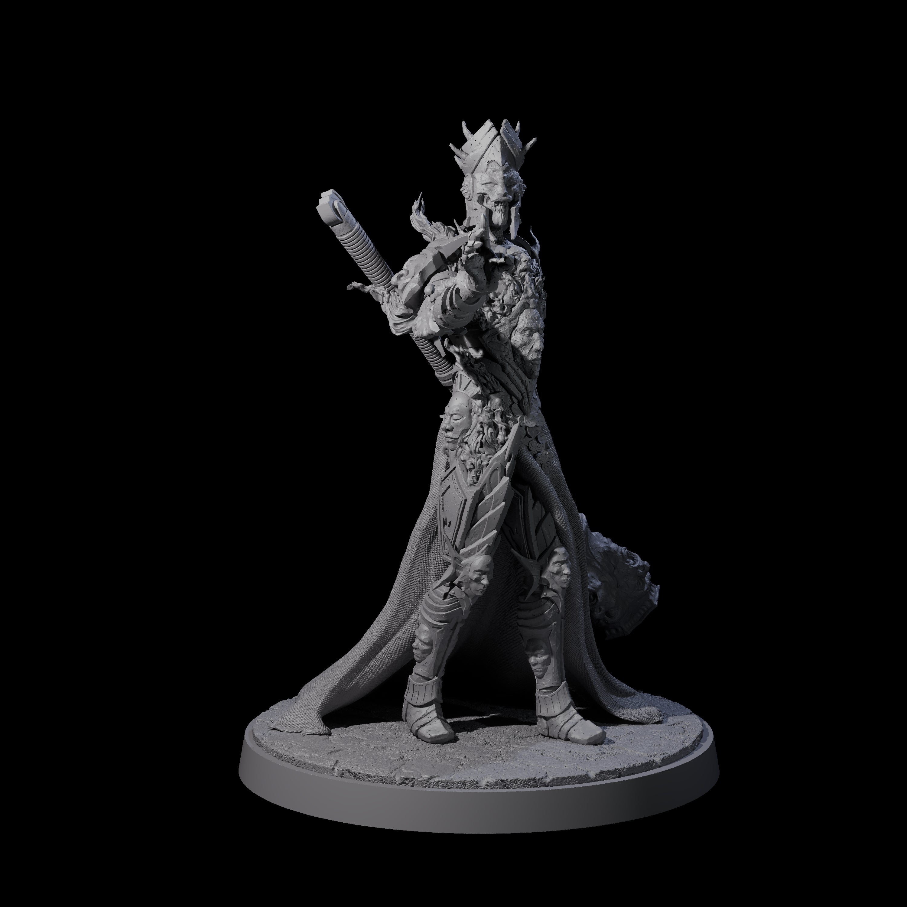 Towering Graveknight B Miniature for Dungeons and Dragons, Pathfinder or other TTRPGs