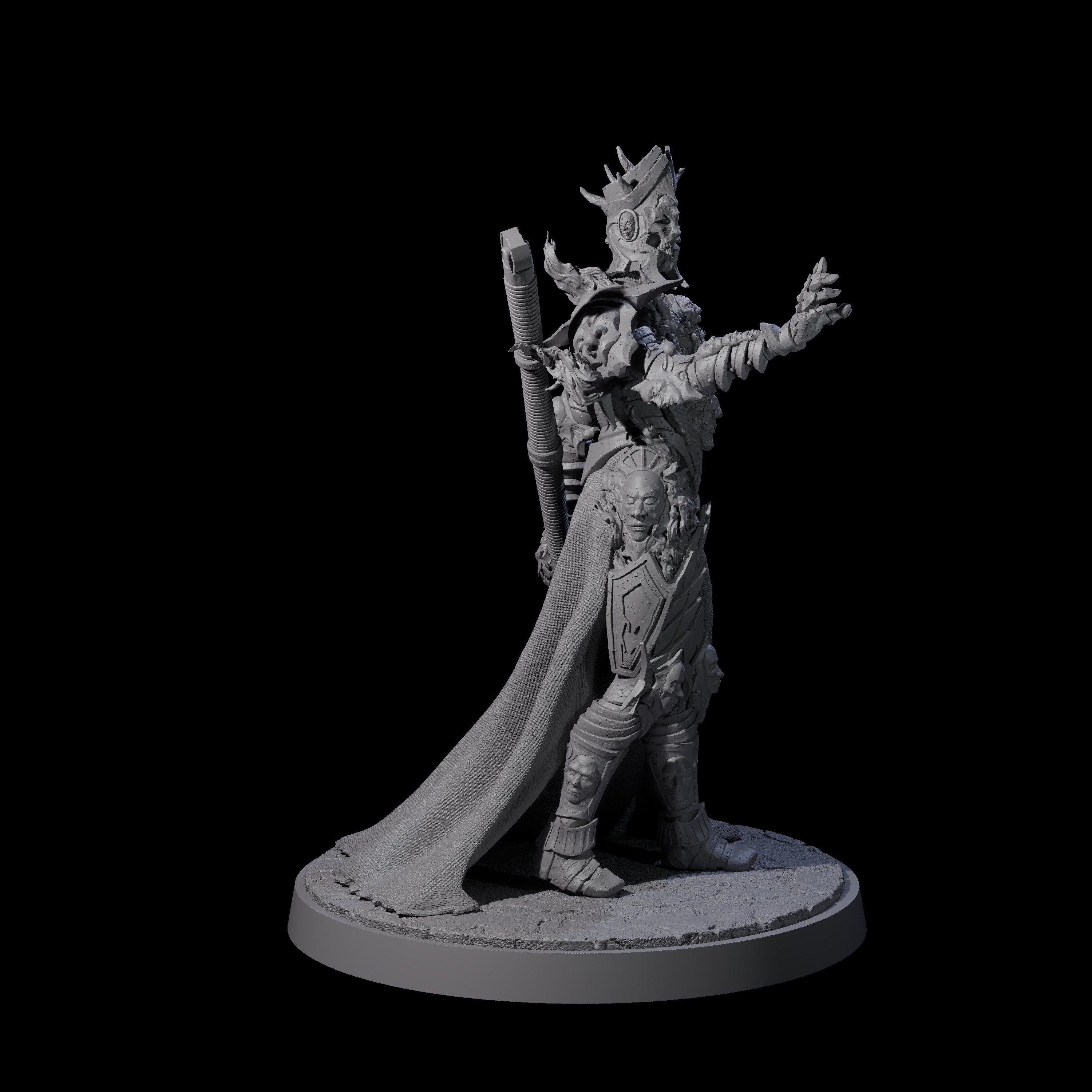 Towering Graveknight B Miniature for Dungeons and Dragons, Pathfinder or other TTRPGs