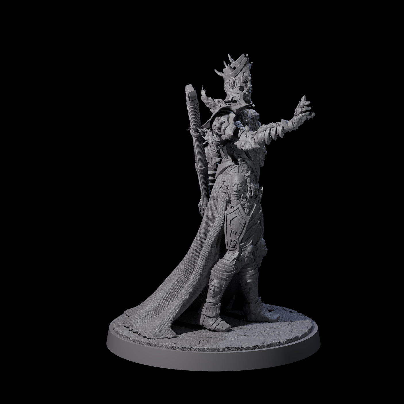 Towering Graveknight B Miniature for Dungeons and Dragons, Pathfinder or other TTRPGs