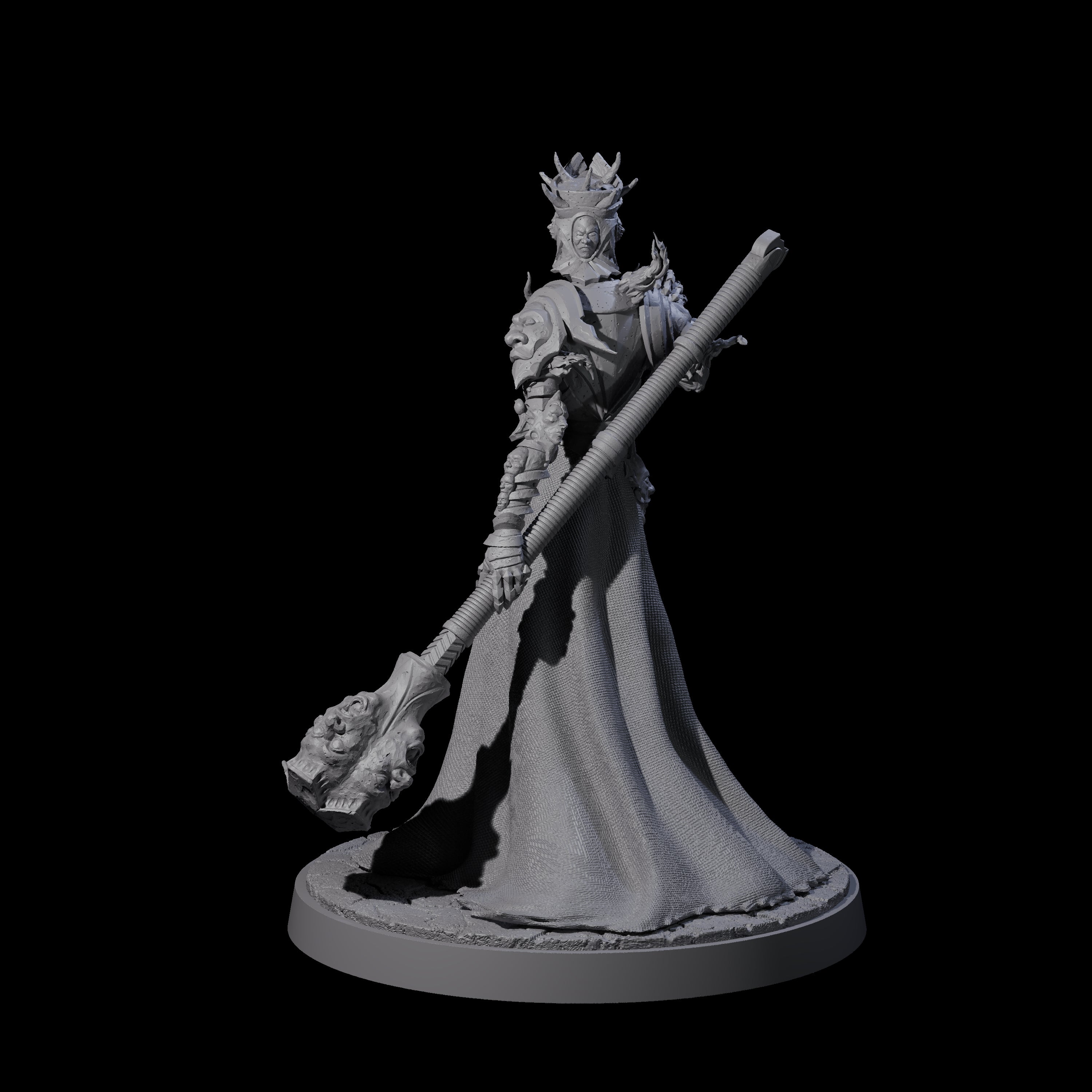 Towering Graveknight B Miniature for Dungeons and Dragons, Pathfinder or other TTRPGs