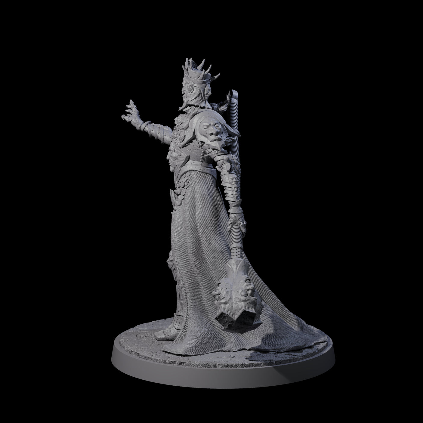 Towering Graveknight B Miniature for Dungeons and Dragons, Pathfinder or other TTRPGs