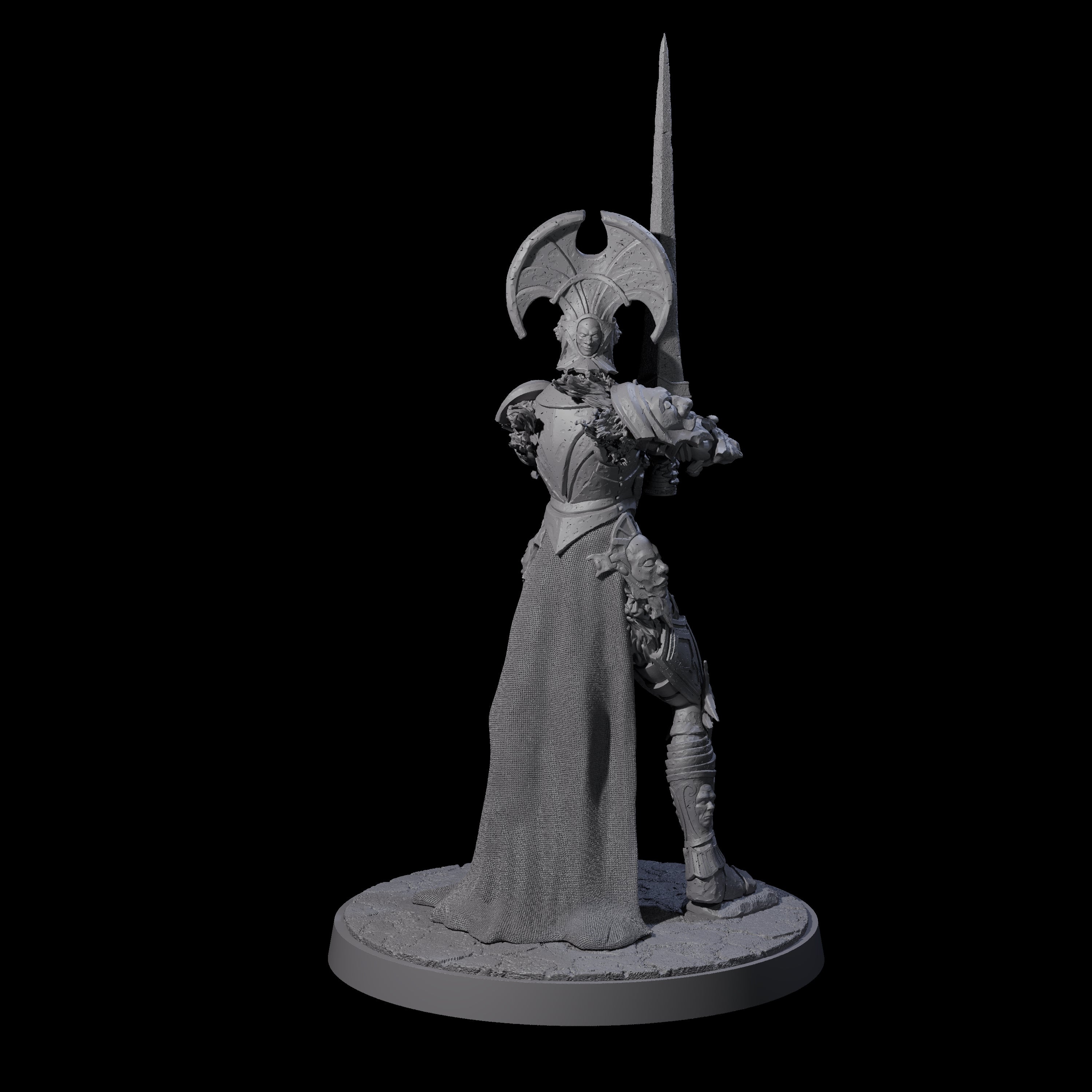 Towering Graveknight C Miniature for Dungeons and Dragons, Pathfinder or other TTRPGs