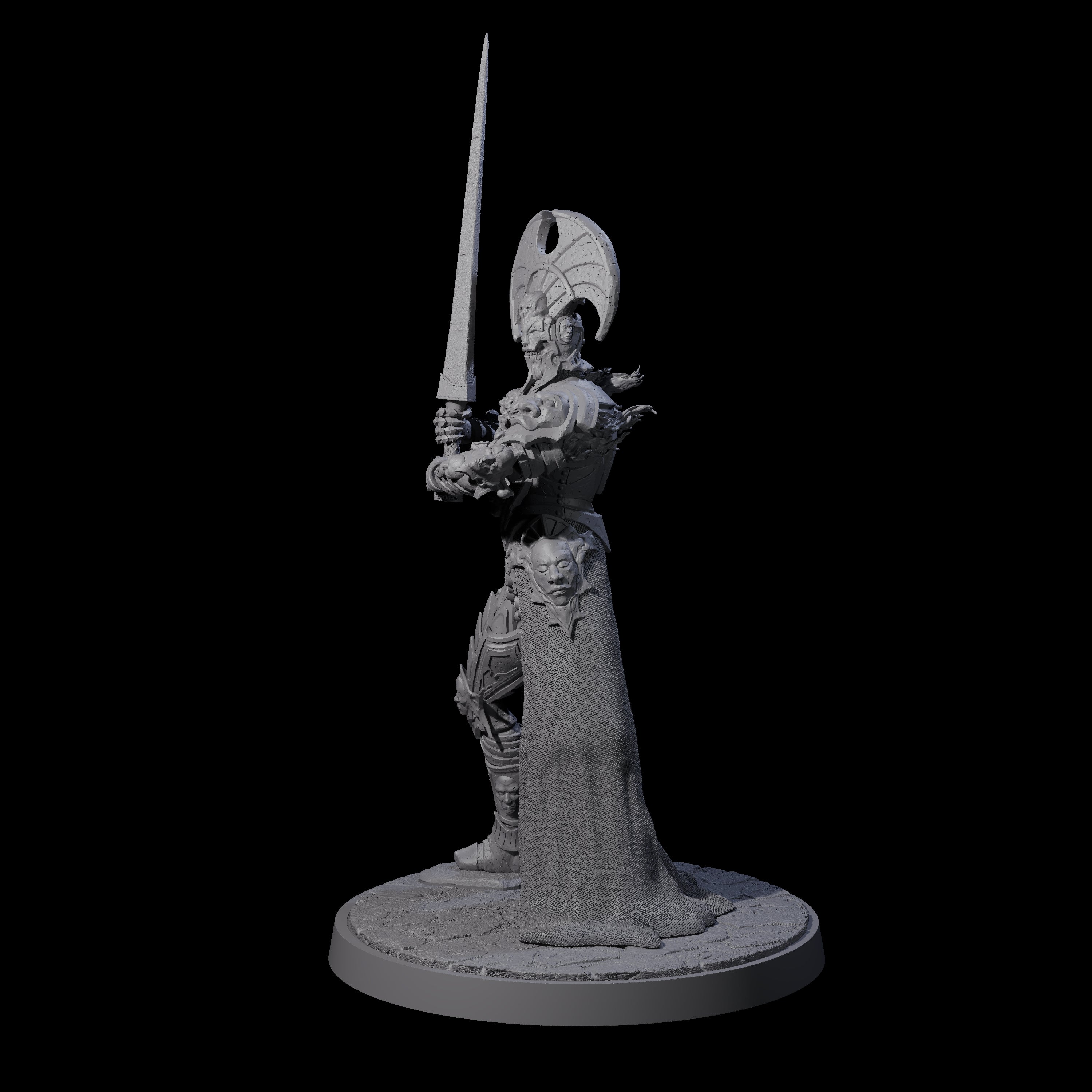 Towering Graveknight C Miniature for Dungeons and Dragons, Pathfinder or other TTRPGs
