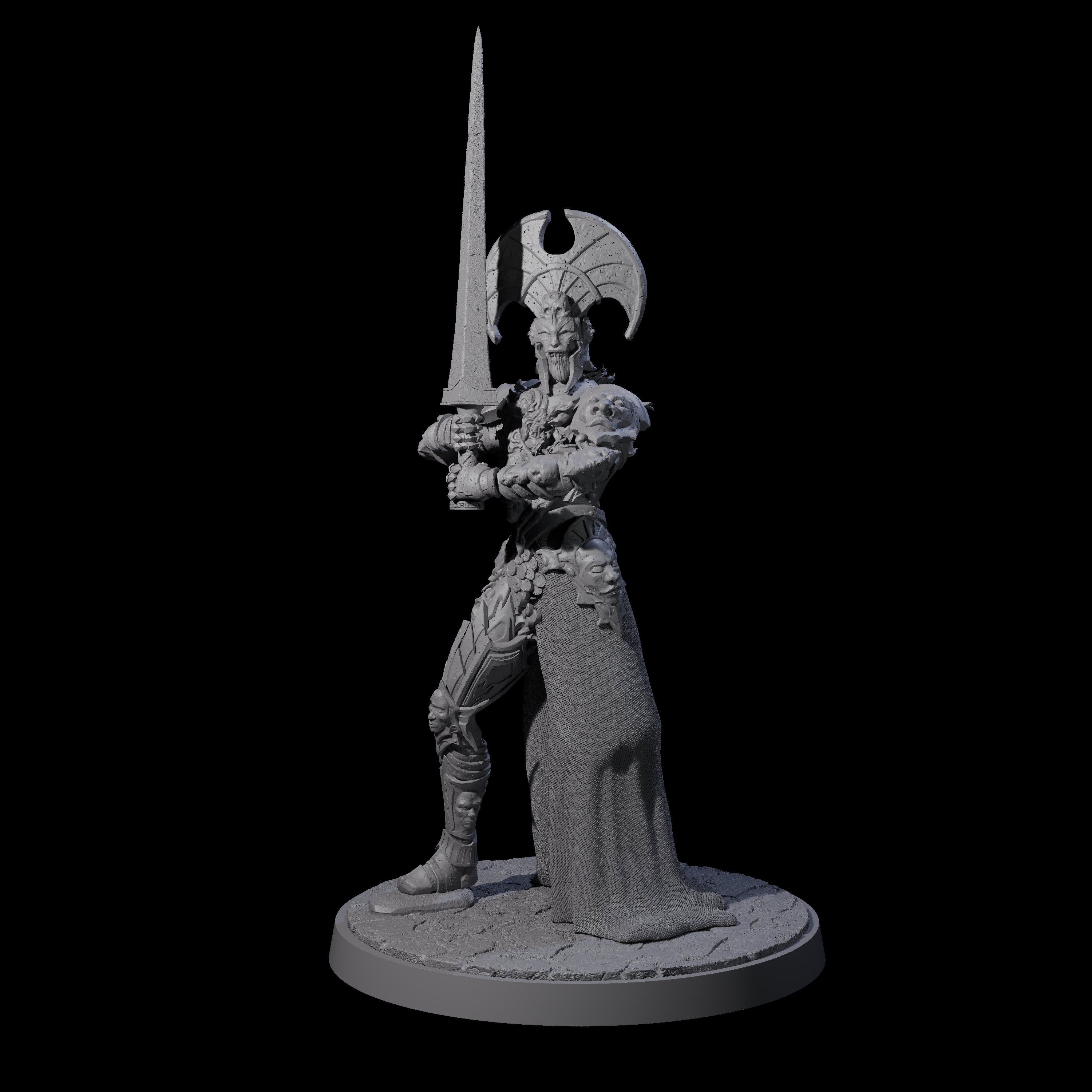 Towering Graveknight C Miniature for Dungeons and Dragons, Pathfinder or other TTRPGs