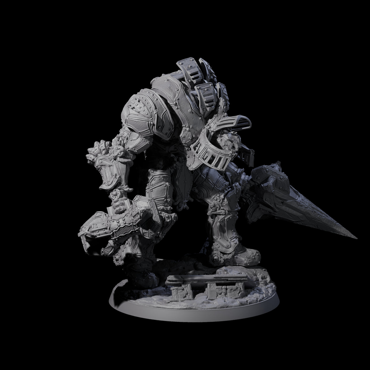 Towering Warforged Devastator Miniature for Dungeons and Dragons, Pathfinder or other TTRPGs