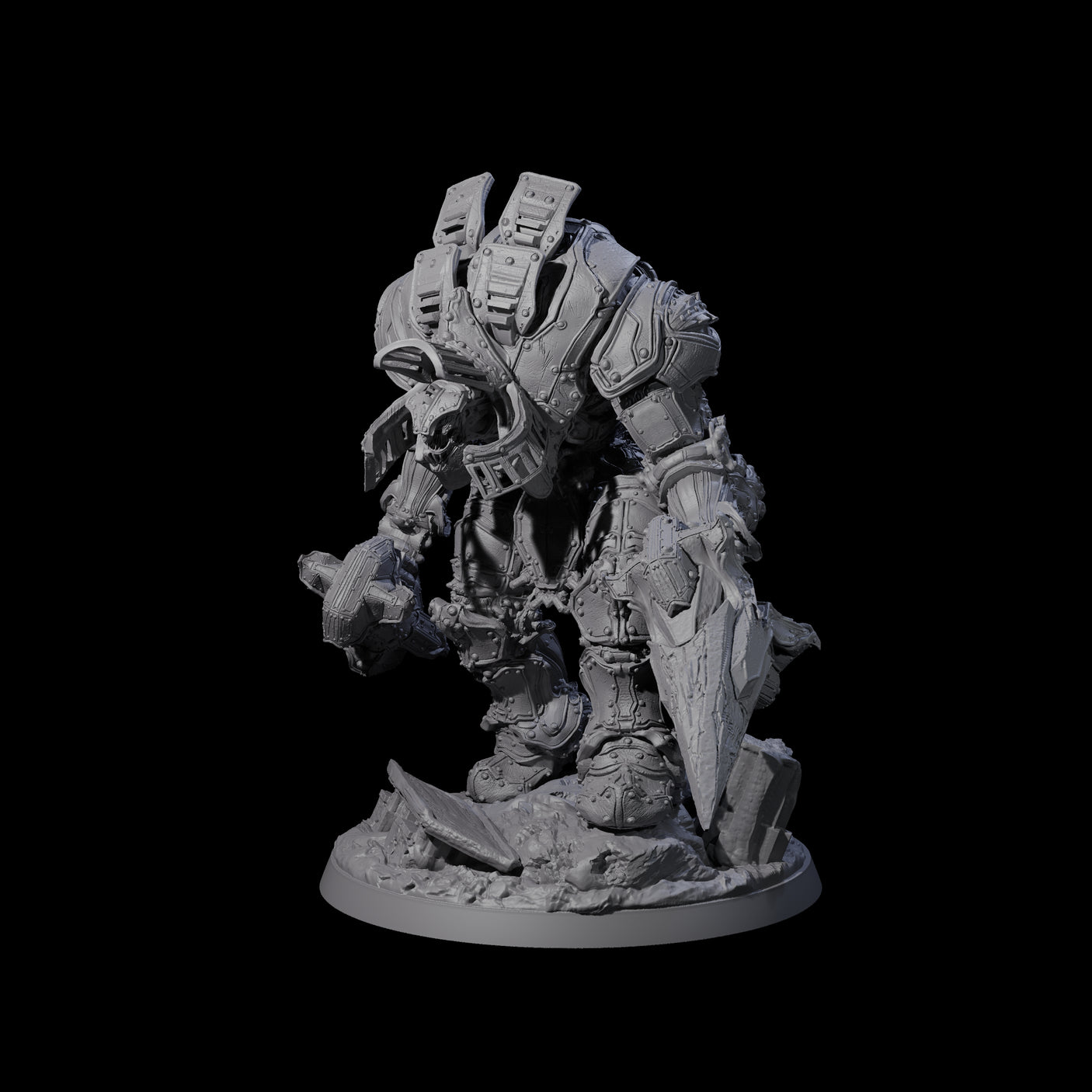 Towering Warforged Devastator Miniature for Dungeons and Dragons, Pathfinder or other TTRPGs
