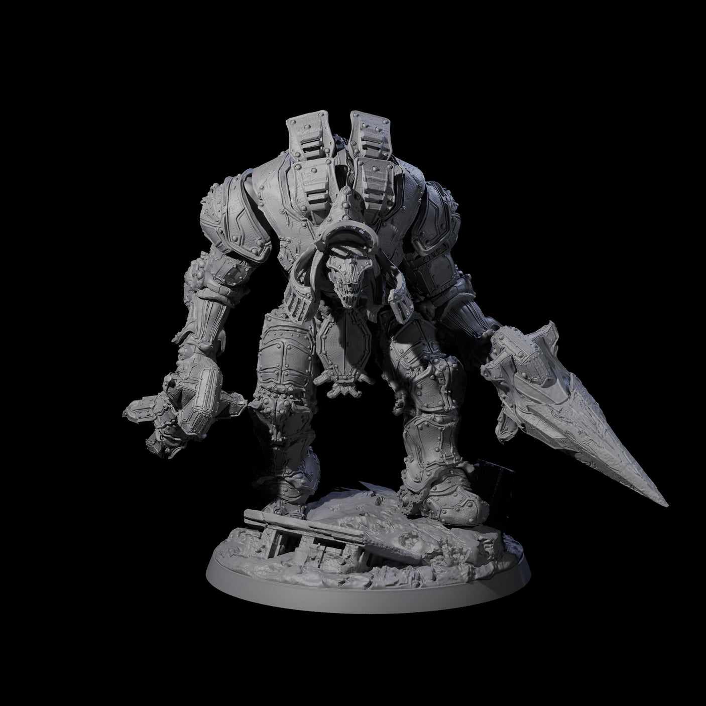 Towering Warforged Devastator Miniature for Dungeons and Dragons, Pathfinder or other TTRPGs