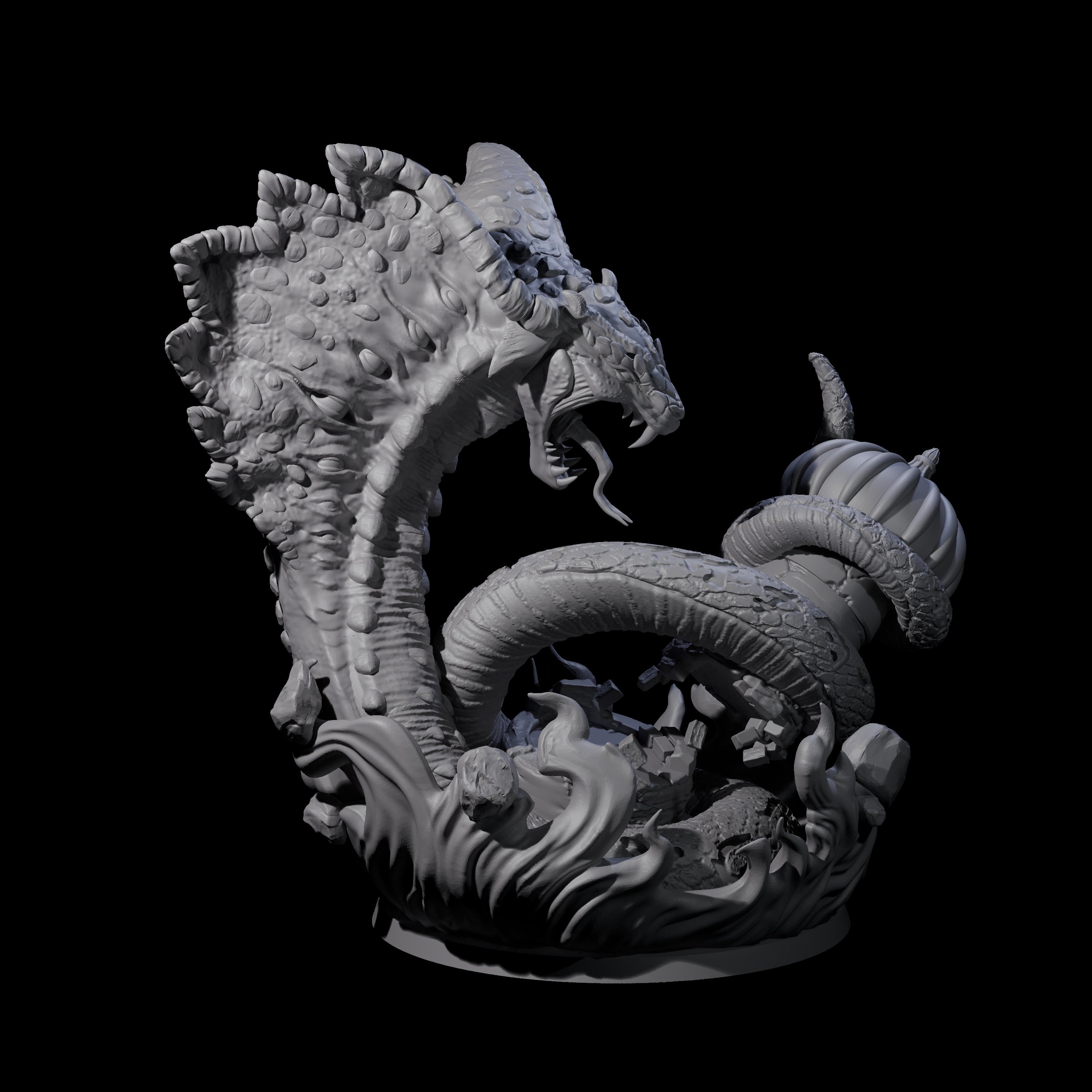 Transformed Mega Djinni Miniature for Dungeons and Dragons, Pathfinder or other TTRPGs