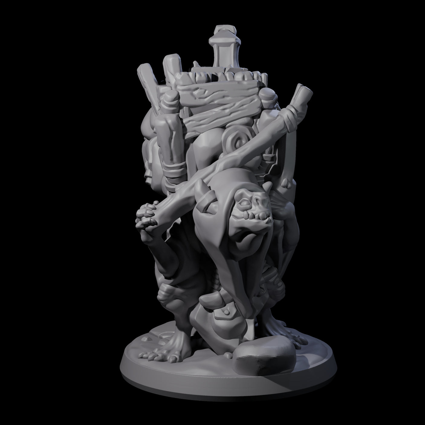 Travelling Kobold Merchant Miniature for Dungeons and Dragons, Pathfinder or other TTRPGs